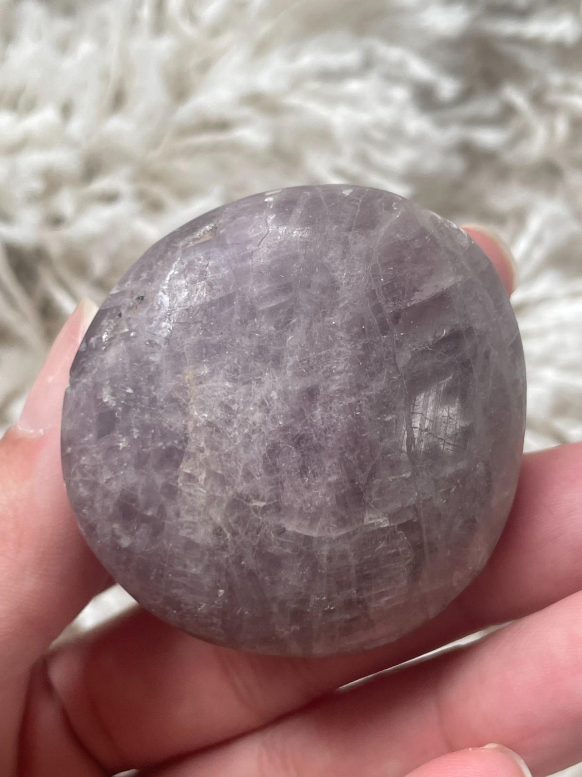 Purple Anhydrite Palmstone, Small – Spiritual Insight & Inner Peace (AP)