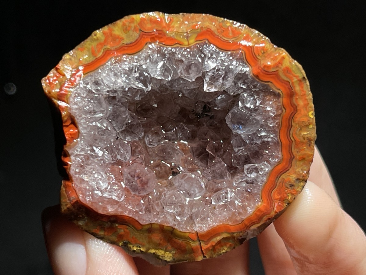 Natural 15 half Rough Chinese Agate crystal geode Achat Nodule Hebei 615g AA11
