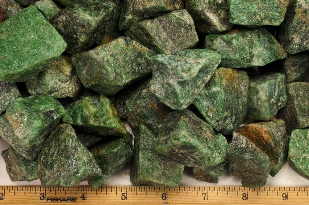 1/2 lb Dark Green Aventurine Rough Stones-Natural Crystal Mineral Rock Tumbling