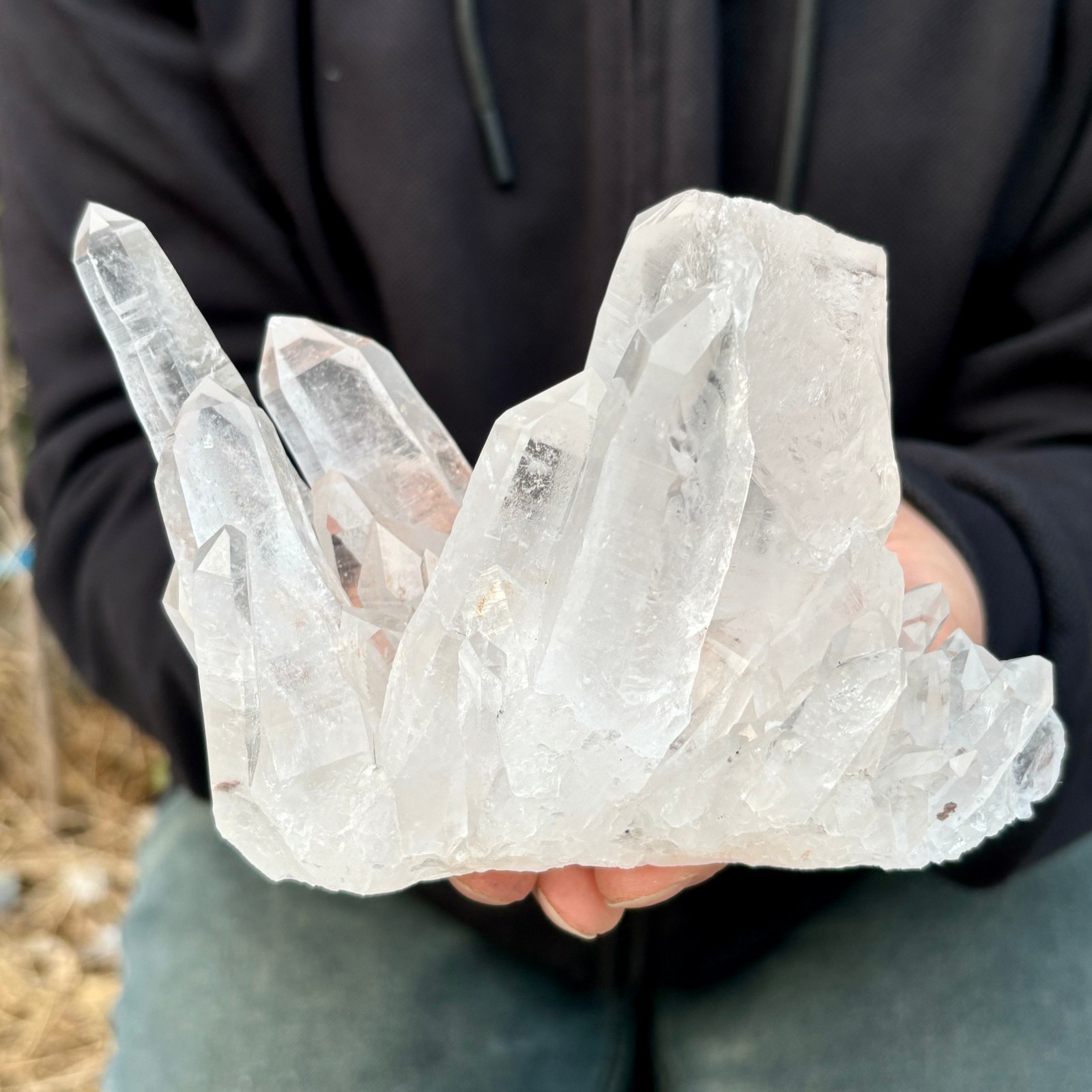 1.73LB A+++Natural white Crystal Himalayan quartz chunk mineralsls