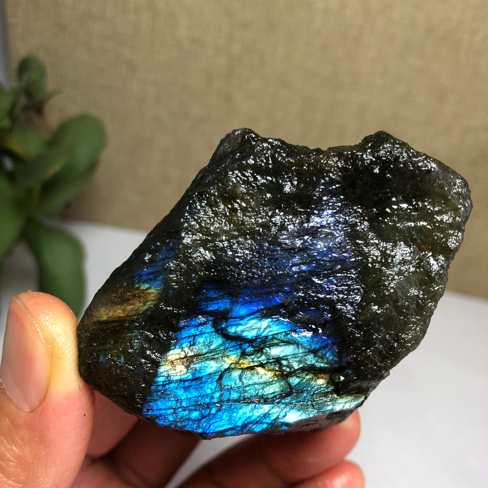 52mm Natural Labradorite Crystal gemstone rough original Specimen 159g g6790