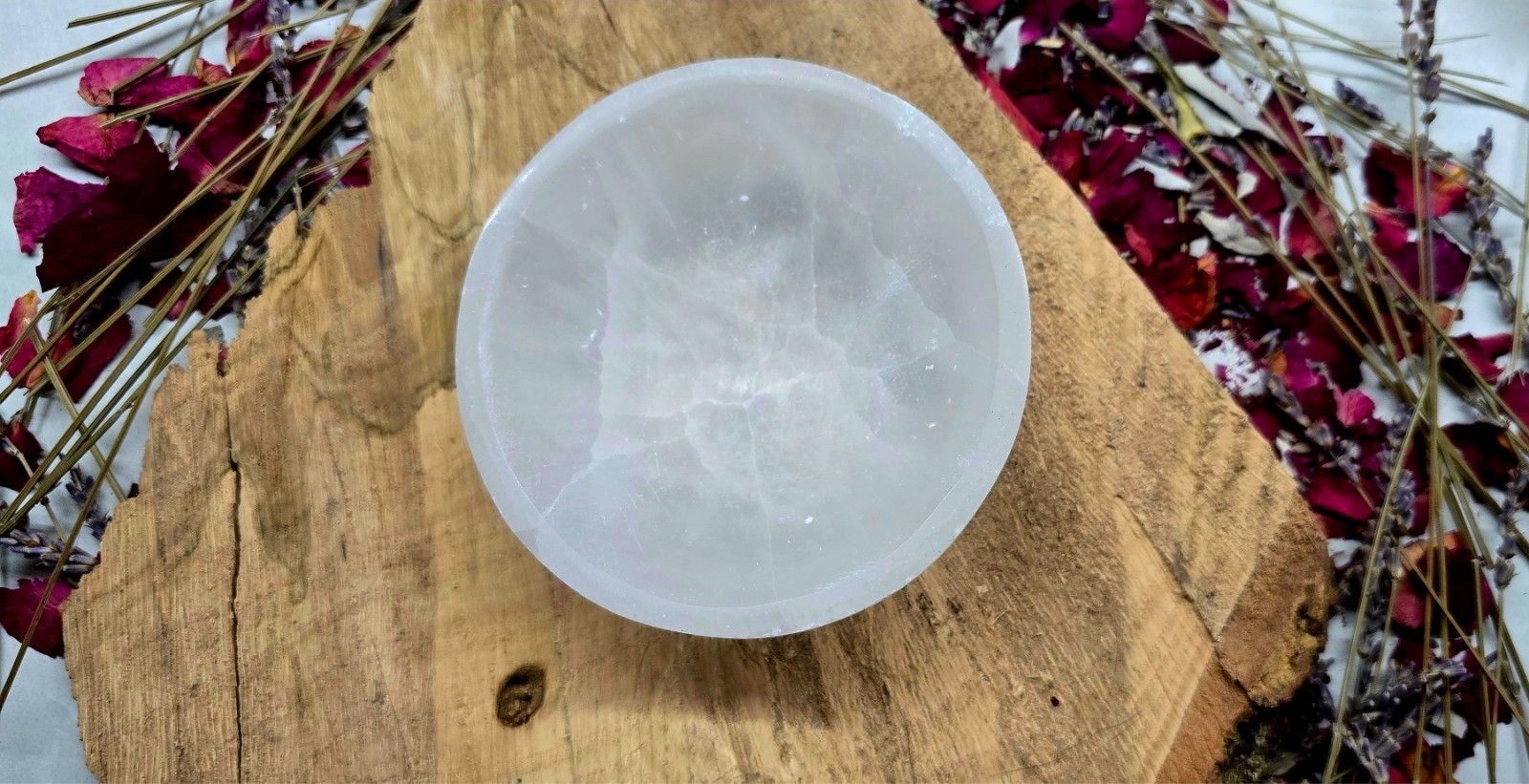 4″ Diameter Natural Selenite Aka Satin Spar Bowls Crystal Charging Bowl