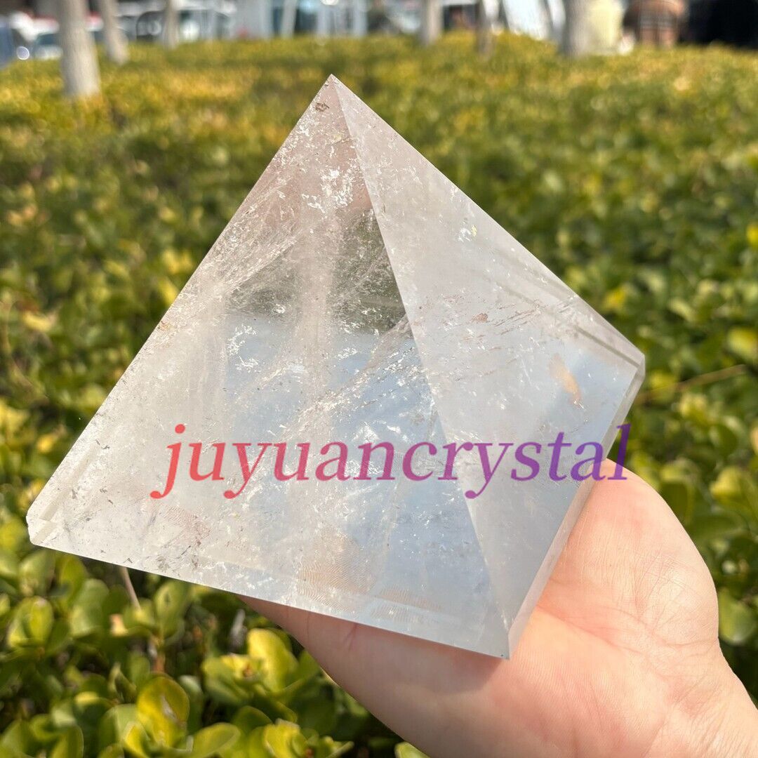 3.3LB+ Natural Clear Quartz Pyramid Crystals Tower Point Wand Healing 1pc AAAA+