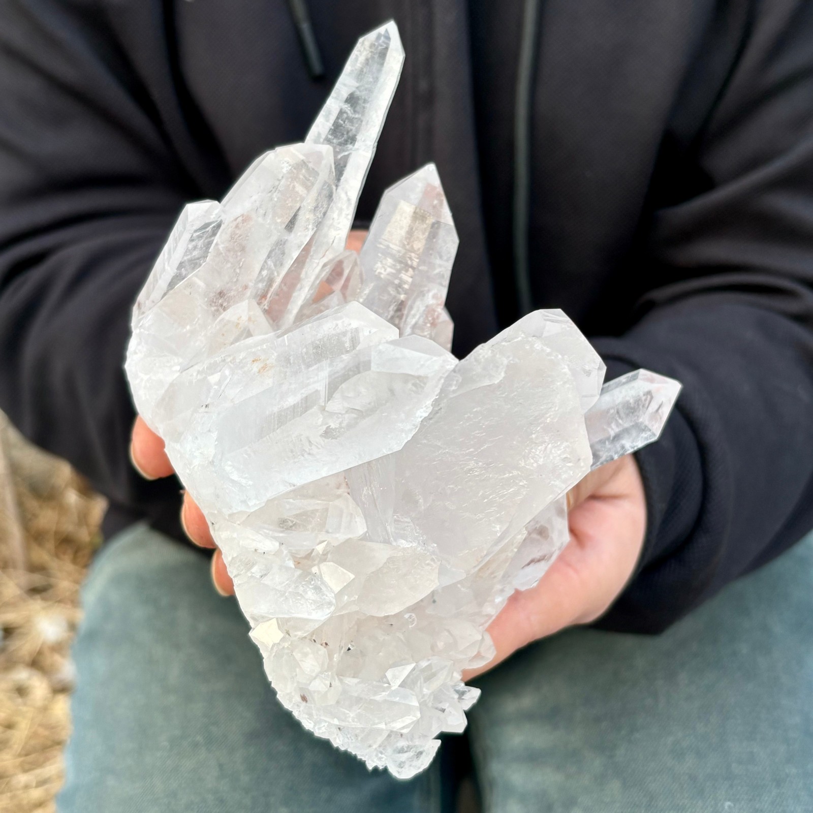 1.73LB A+++Natural white Crystal Himalayan quartz chunk mineralsls