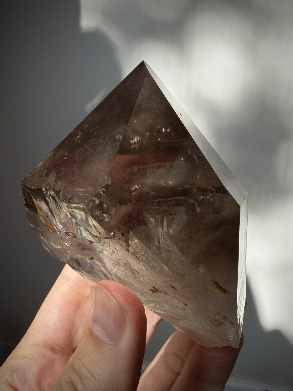Phantom Quartz Crystal Chlorite Quartz Crystal Natural Smoky Quartz Self Healed