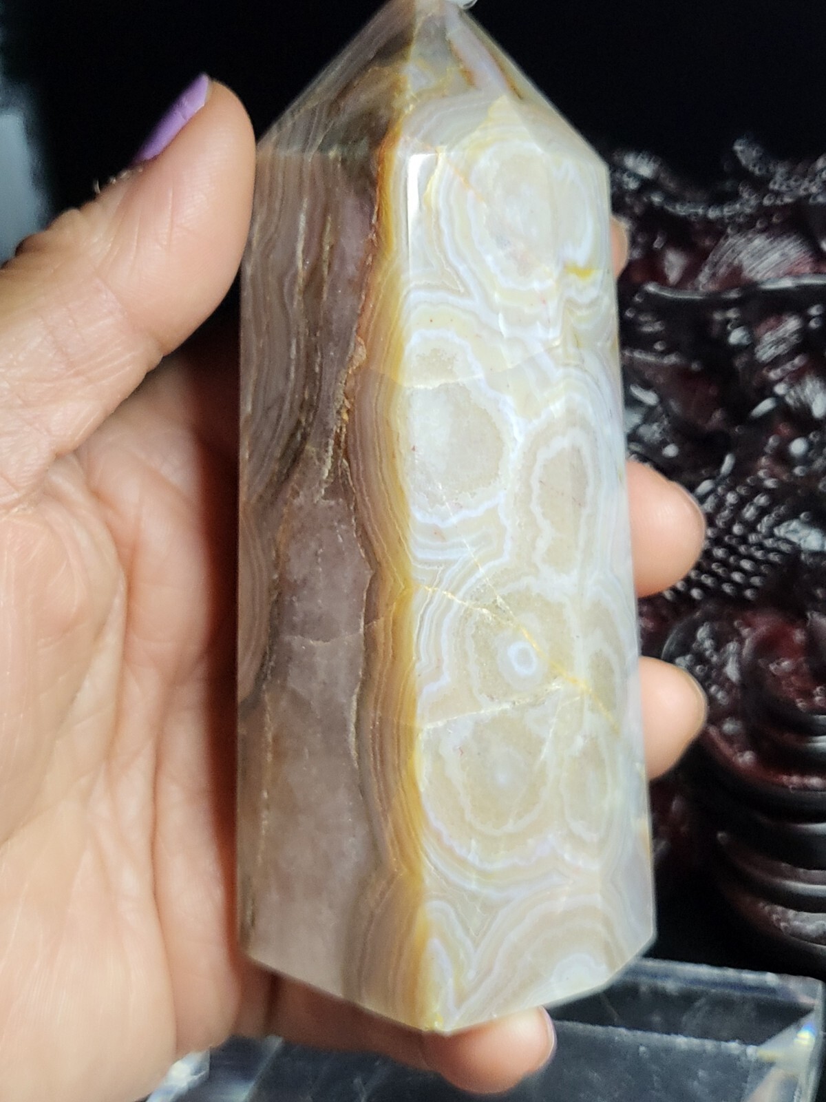 Druzy Agate Tower inches 10 OZ