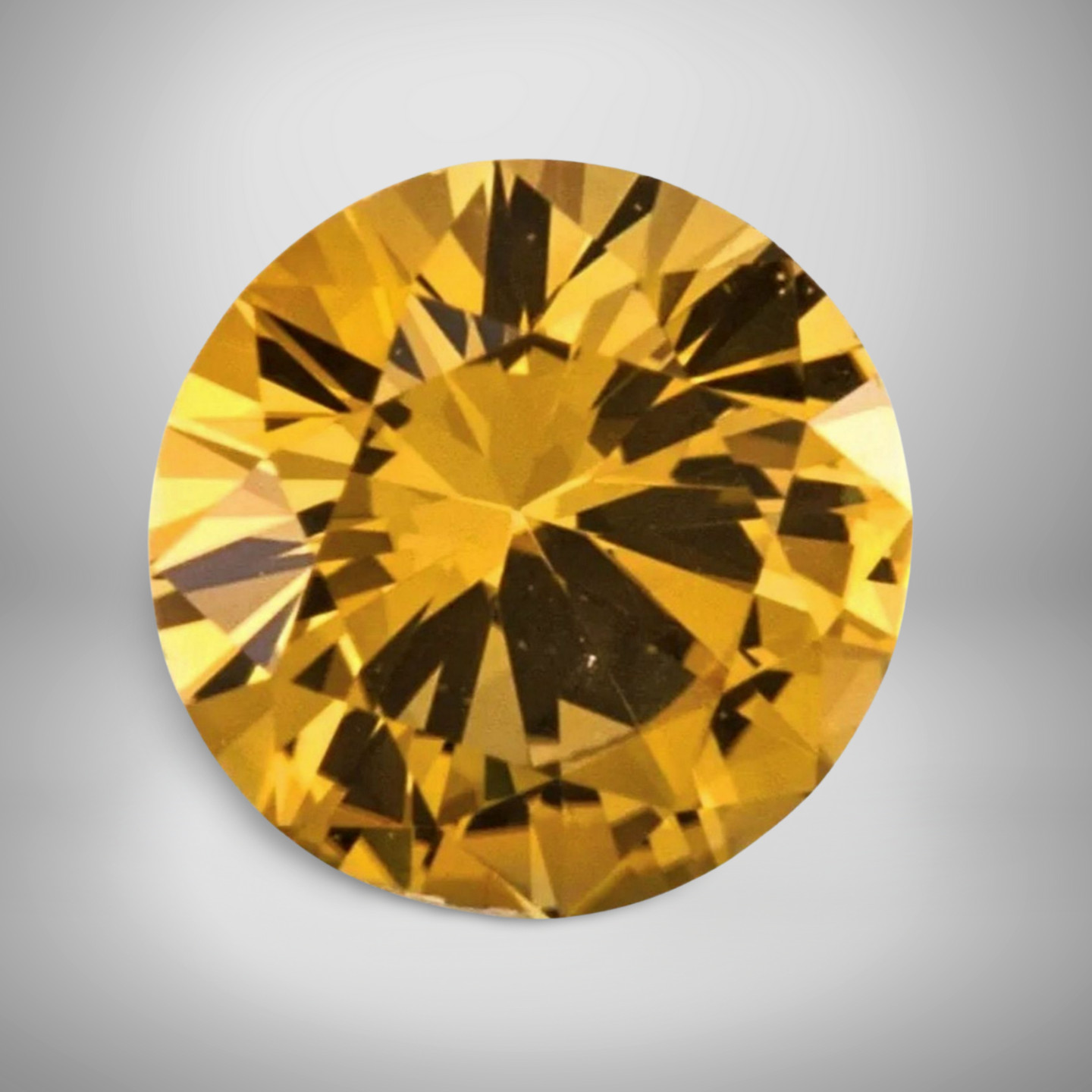 Yellow Sapphire Round Cut Gemstone 5.3 Cts – 12 mm Flawless Loose Gem