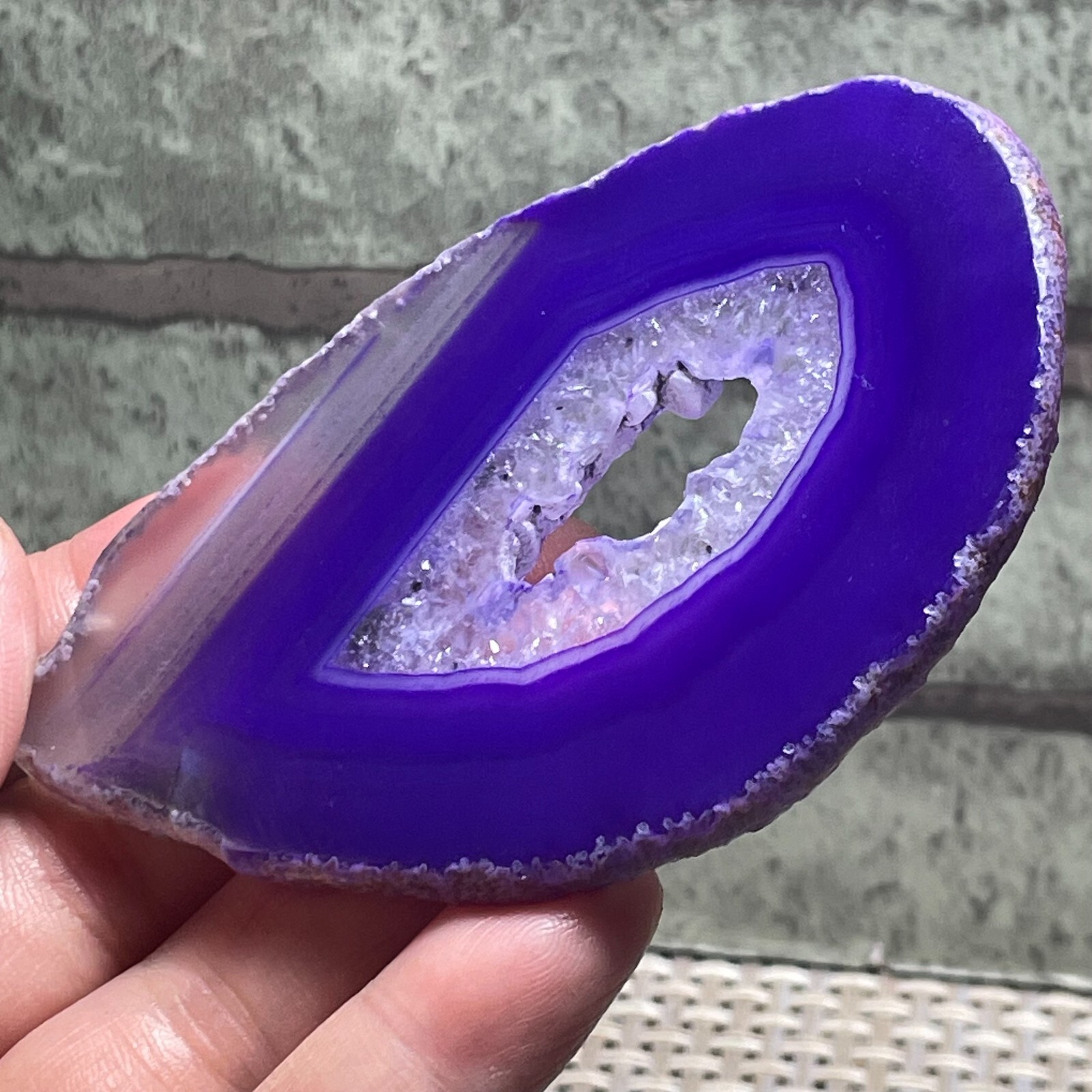 Agate Slice Coasters Display Table Geode Decor 46g F91