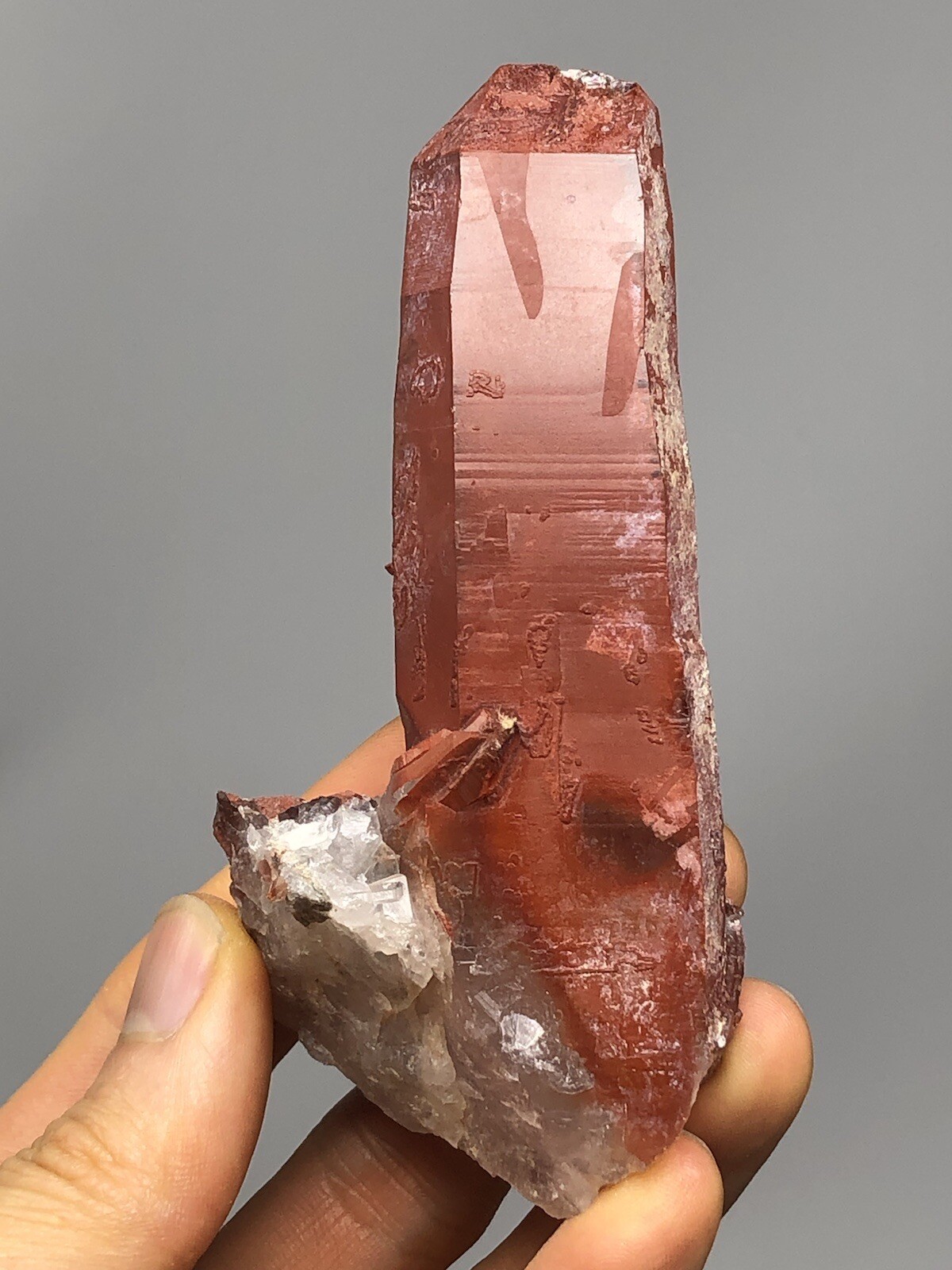 Red Quartz Tabular Wand Crystal Cluster Point Morocco 3.4oz N34