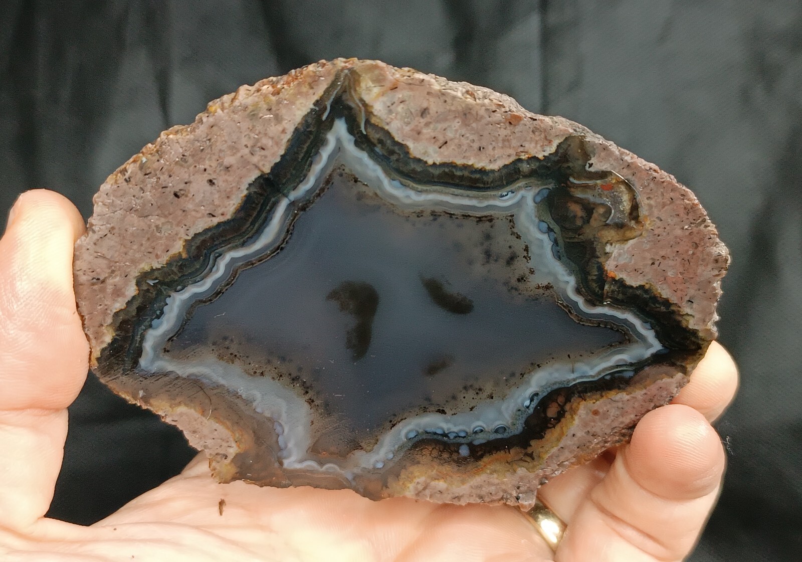 590g/1.30lb turkish banded moss agate stone rough, customs duty included
