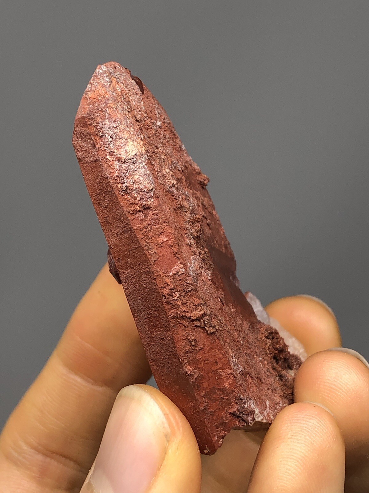 Red Quartz Crystal Tabular Cluster Point Morocco 1.2oz N34