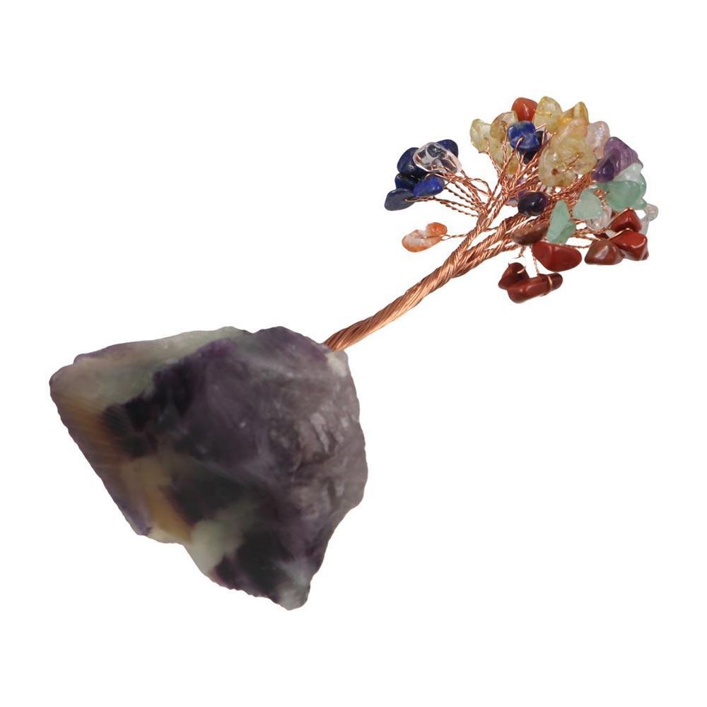 Natural Crystal Bonsai Money Tree Ornament GoodLuck Wealths Home Office Decor UK