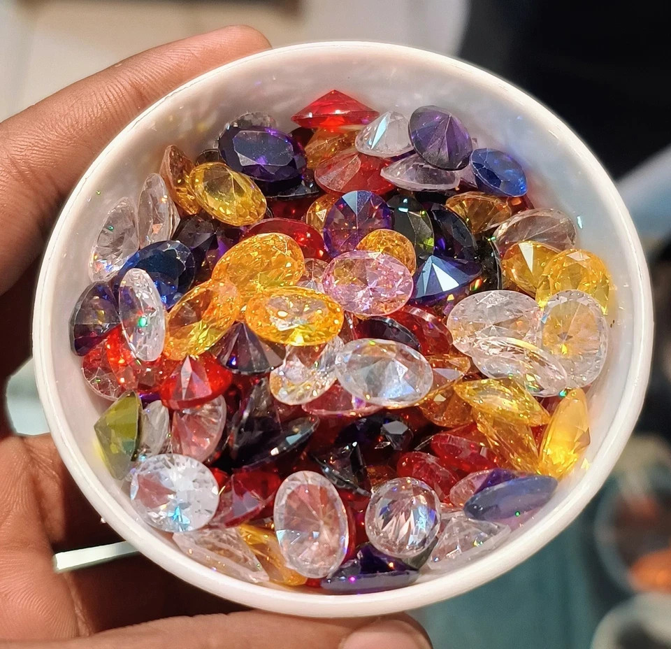 50 CT Lustrous Multi-Color Topaz Oval Cut Certified 6 Pcs Loose Gemstone Lot