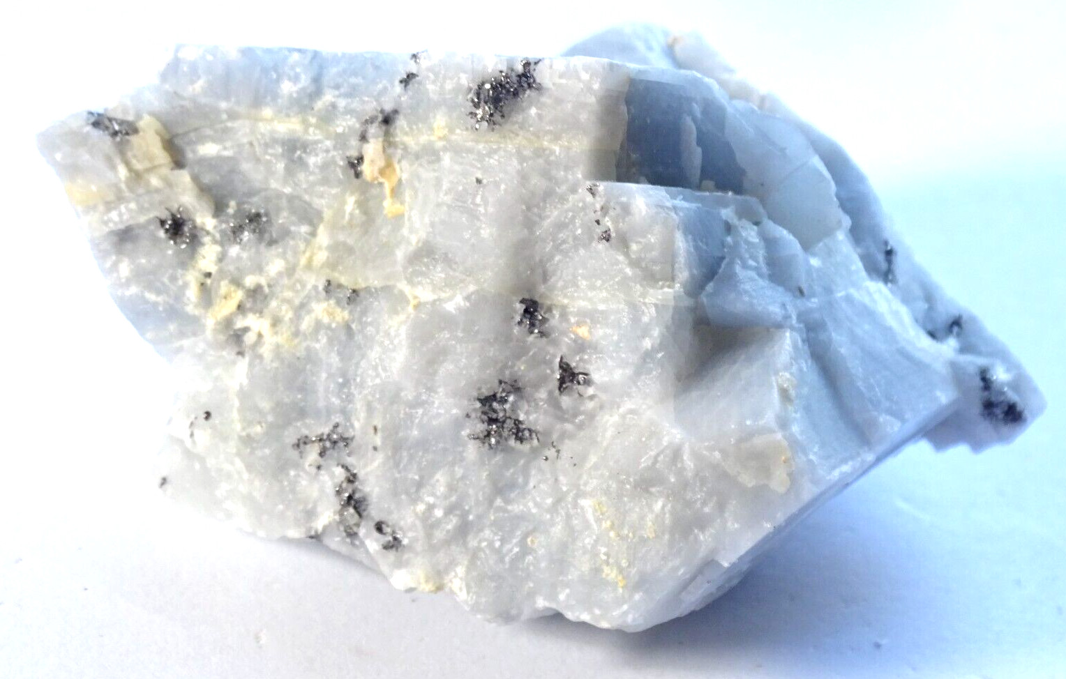 NATURAL BLUE CALCITE & GRAPHITE SPRAYS – 7.5 x 5.0 cms 120 gms – PEACE #B