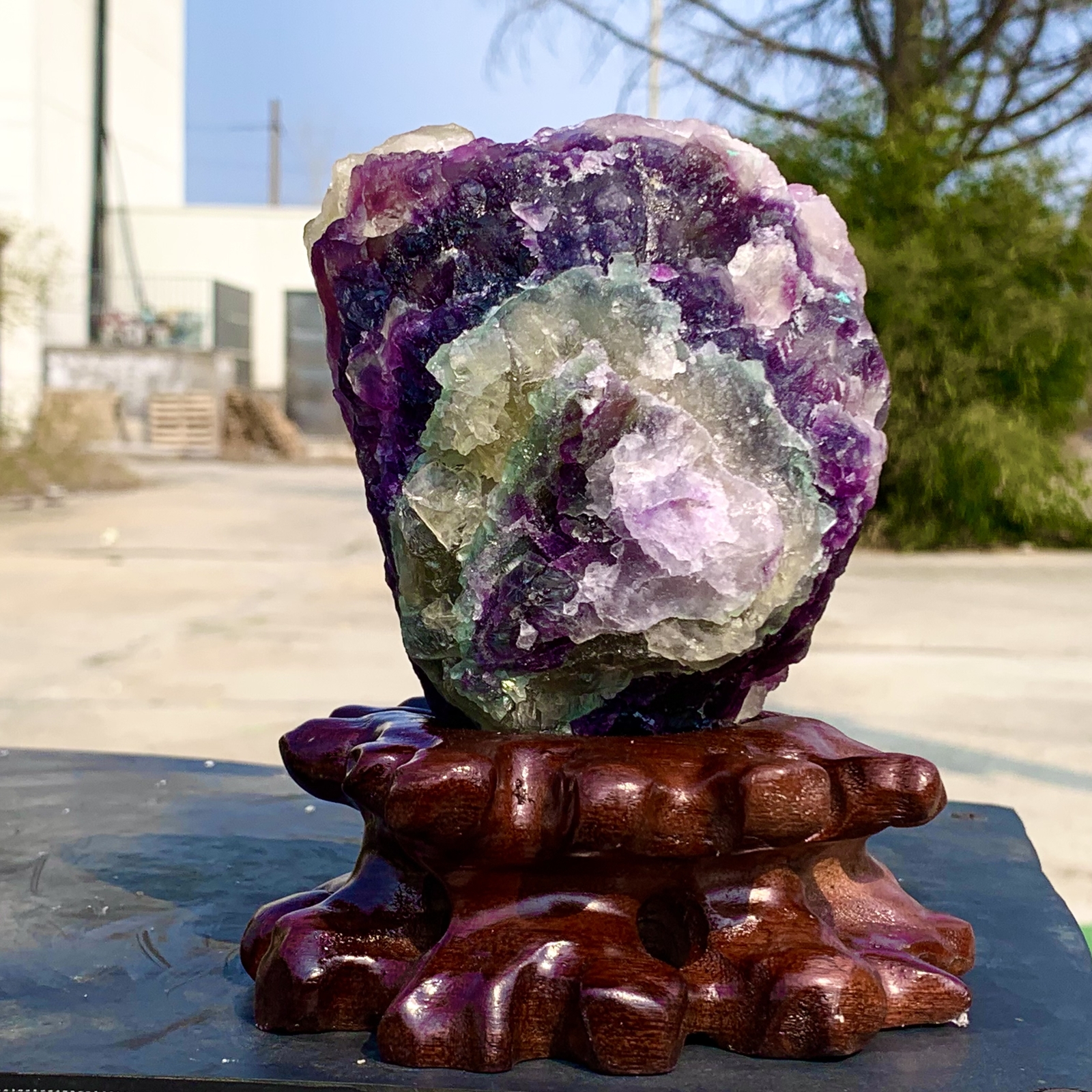 2.40LB Complete rare and gorgeous purple fluorite from Inner Mongolia, China