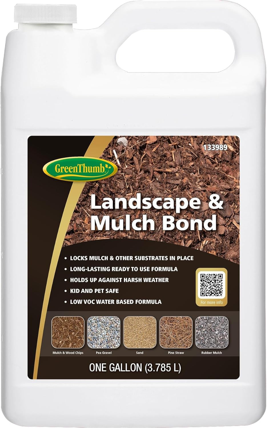 GreenThumb, Landscape and Mulch Bond, Mulch Glue for Landscaping, Rock, Pea Grav