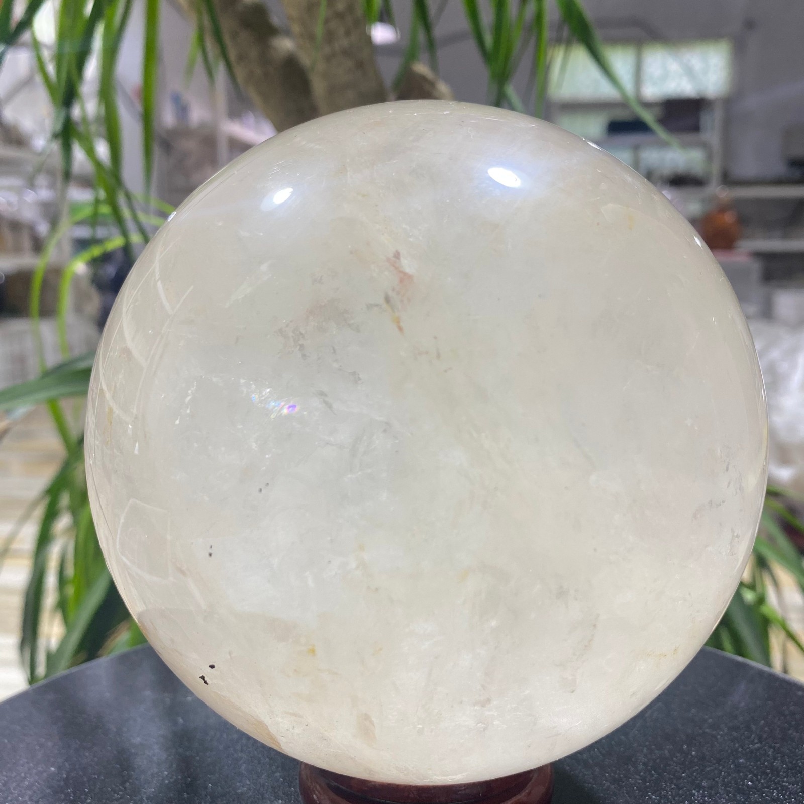 6.39LB white crystal transparent quartz crystal ball Reiki repair