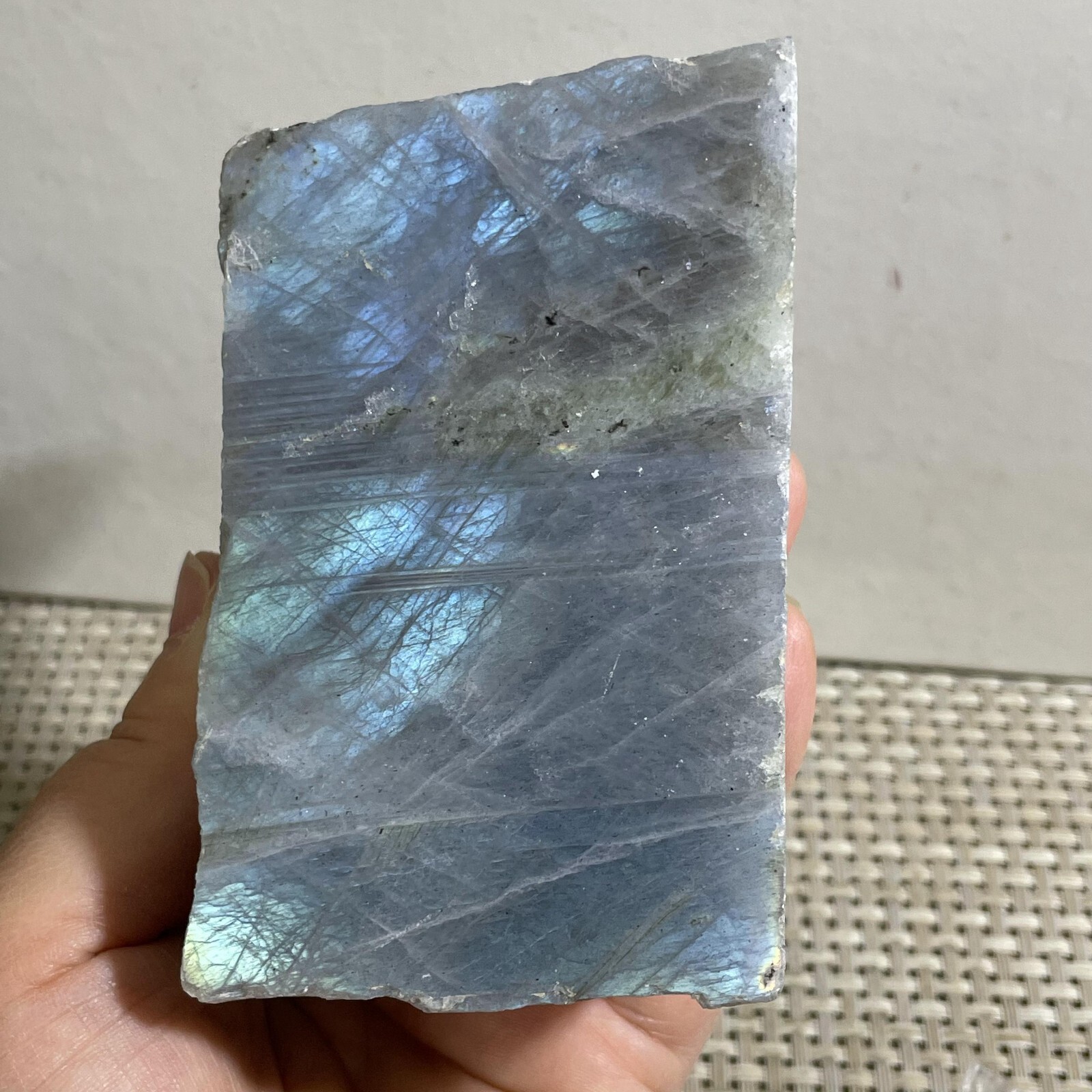 497g rough Purple Light Labrador Quartz Crystal Stone Specimens healing