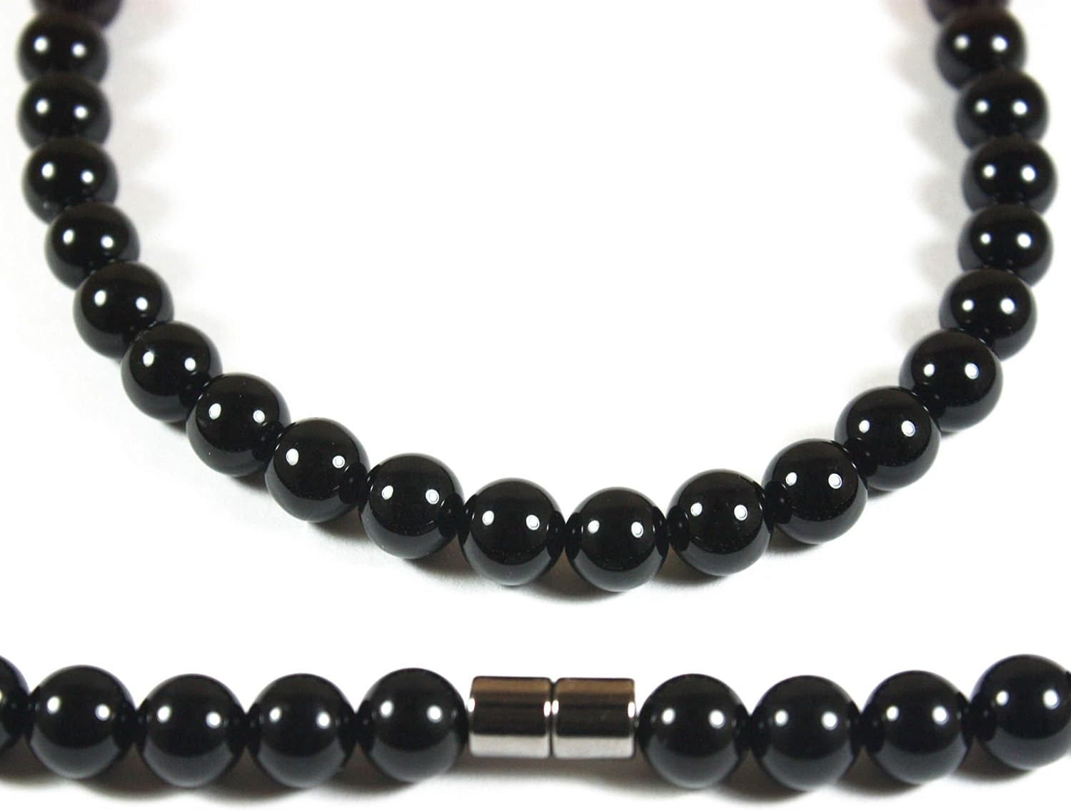 Men’S Healing Crystal Necklace – 16/19/24/30 Inch Beaded Chains with 6/8/10/12/1