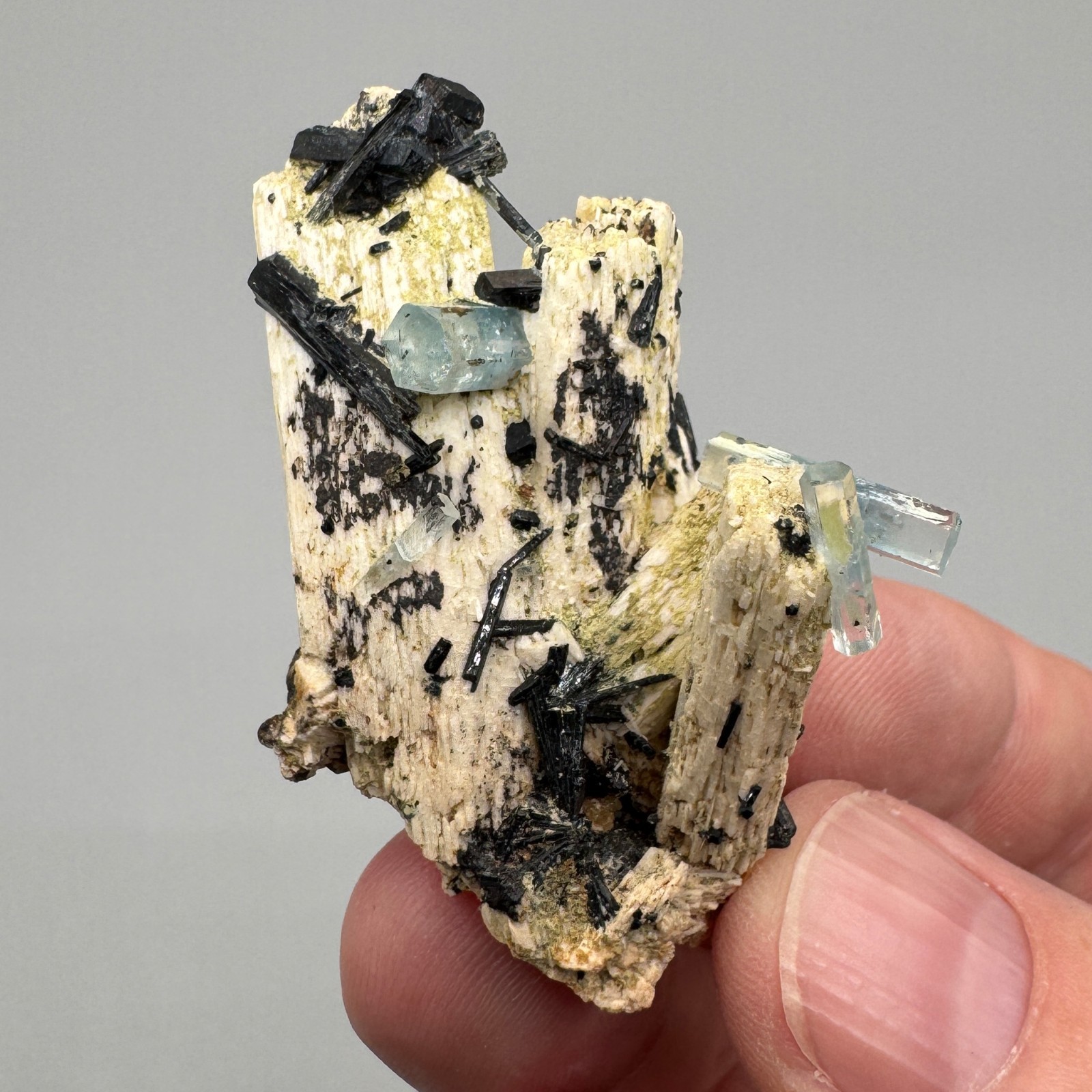 Aquamarine, Feldspar Combo from Erongo, Namibia – Fine Mineral Specimen