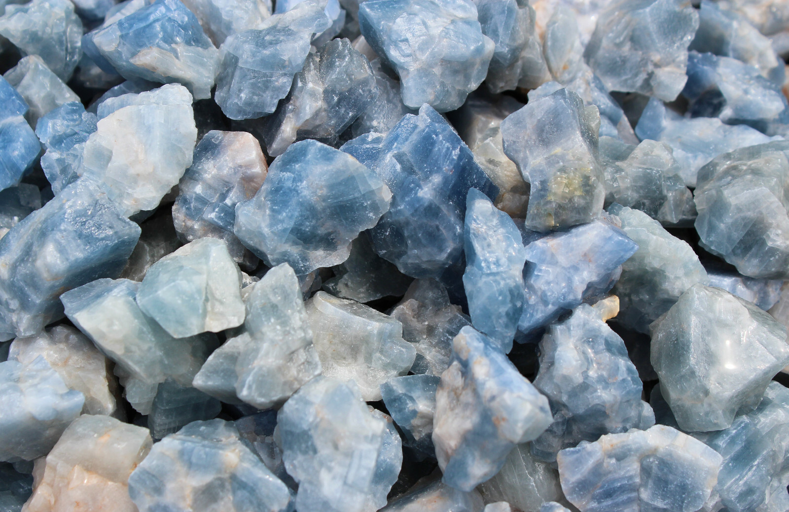 LARGE Rough Blue Calcite Natural Chunk, 2″ – 3″ (Raw Calcite, Crystal Healing)