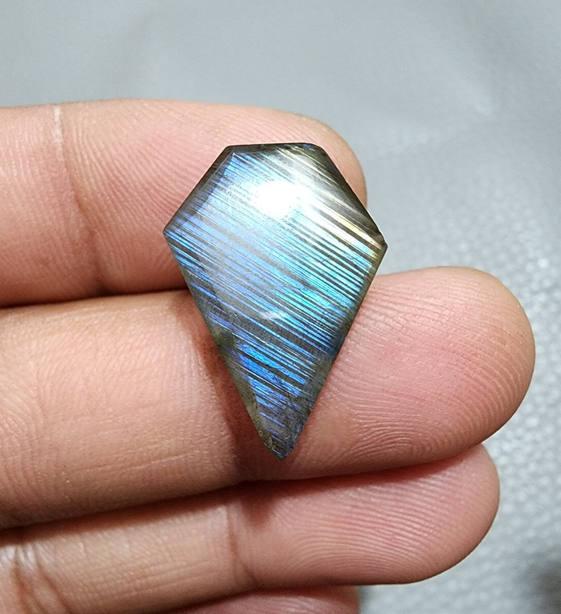 AAA+ Multi Labradorite Cabochon Coffin Shape Loose Gemstone For Pendant 22 Crt