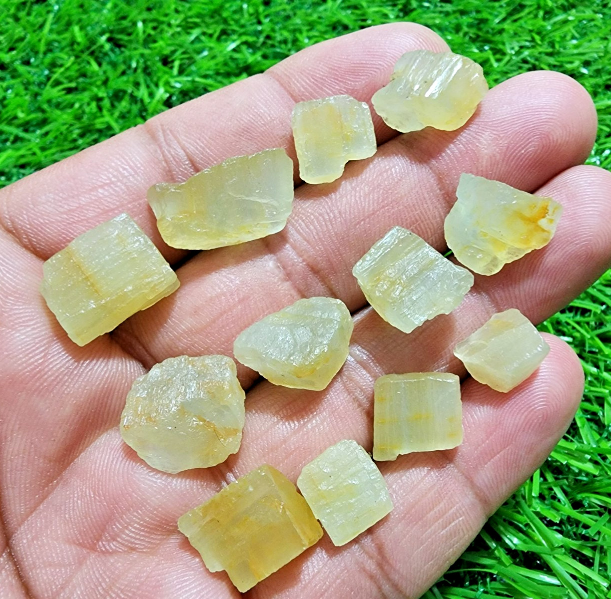 12 Pcs Rare Aquamarine Helidore Gemstone Rough Lot 10-19mm Aquamarine Raw Stones