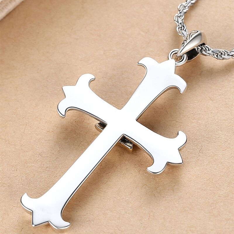 Fashion Jewelry Silver God’s eye Pendant Men women Cross Necklace Gift 1PC