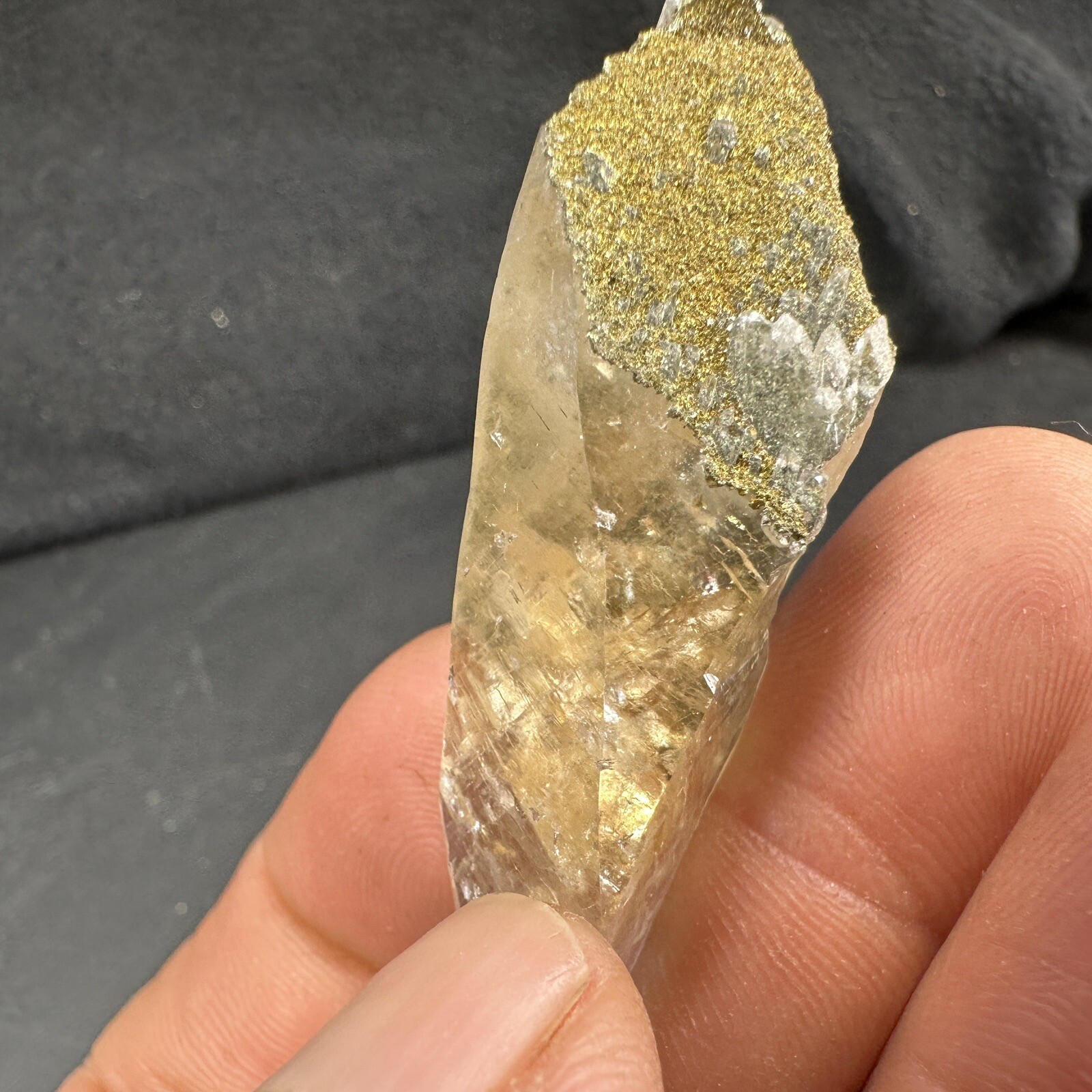 Calcite Crystal with Chalcopyrite Matrix / Missouri