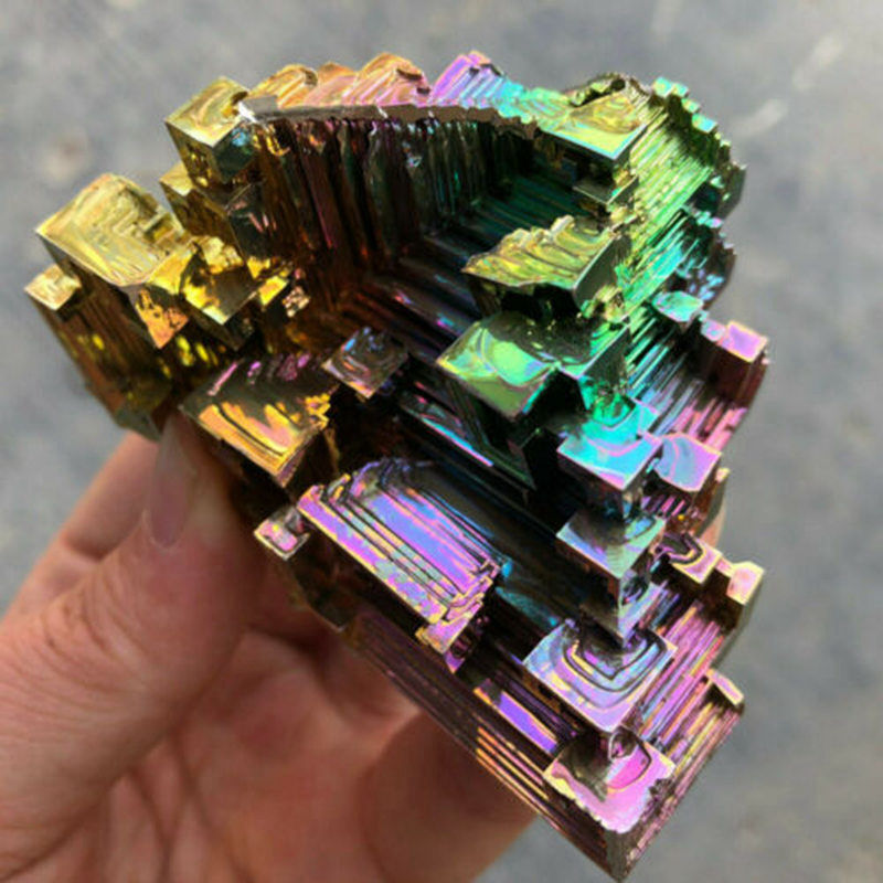 70g Natural Rainbow Titanium Bismuth Crystal Cluster Rock Electroplate Specimen