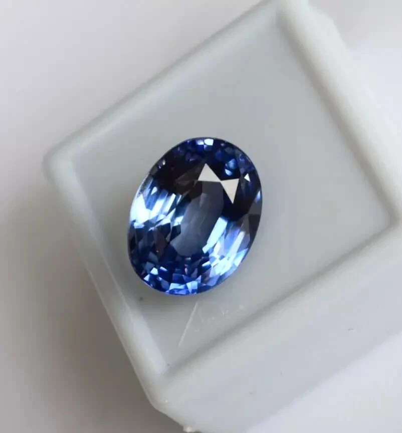 Flawless 7.7 Ct+Ceylon Natural Blue Sapphire Oval Cut Certified Loose Gemstone