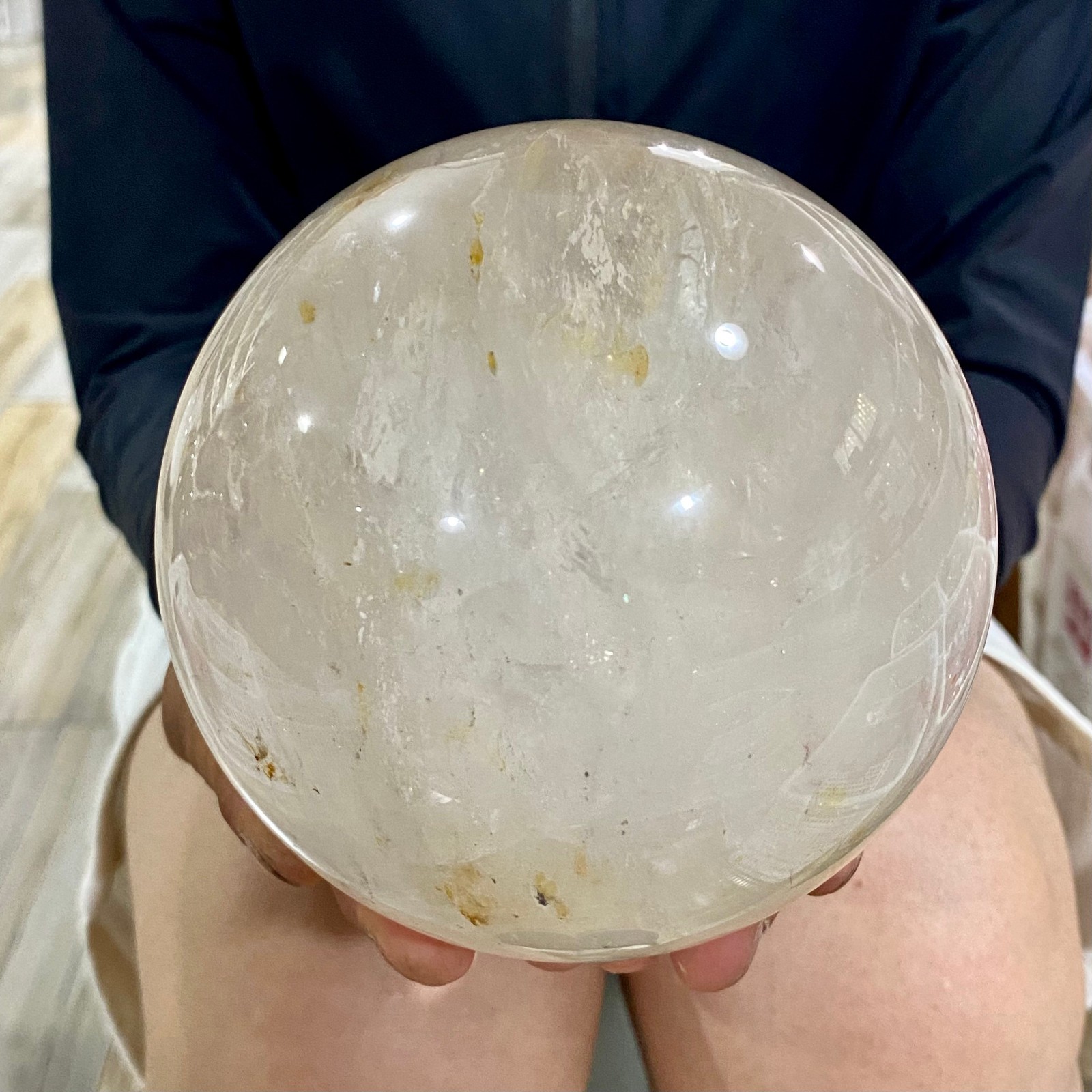 5.04LB Natural clear quartz sphere quartz crystal ball reiki Energy healing