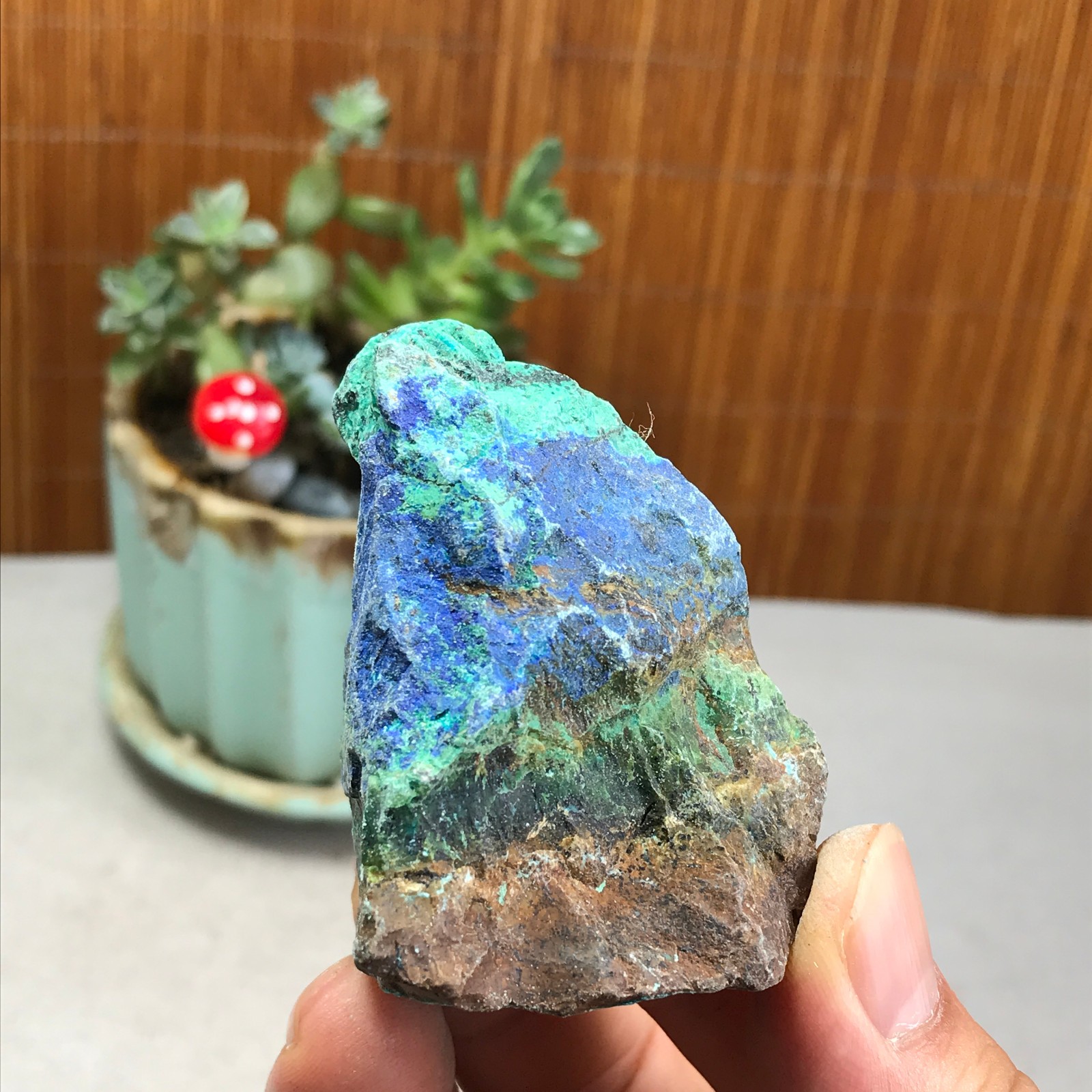 80g Natural Azurite/Malachite gemstone Rough original Crystal Specimen A5958