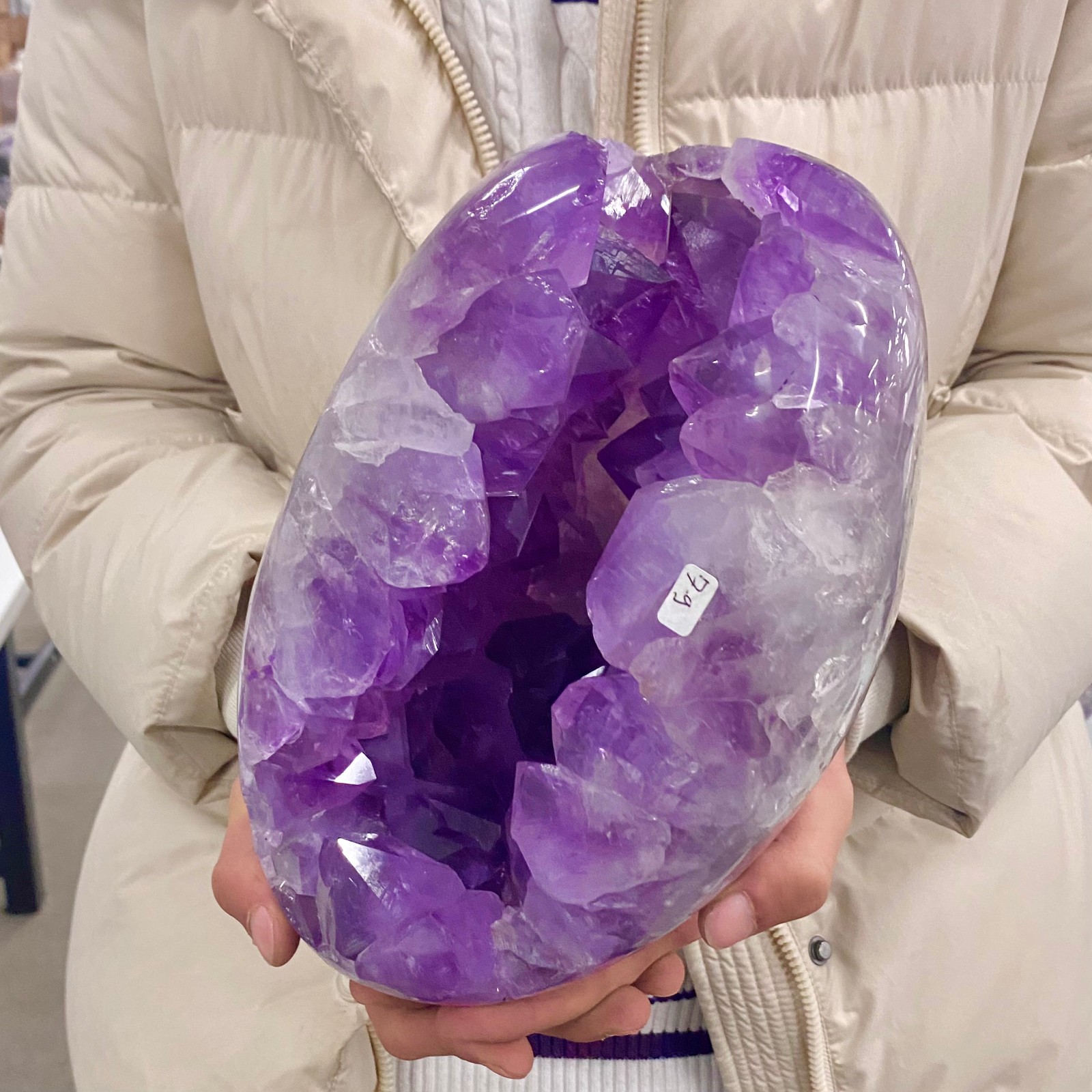 17.41LB Large Natural Amethyst geode quartz cluster crystal specimen Healing