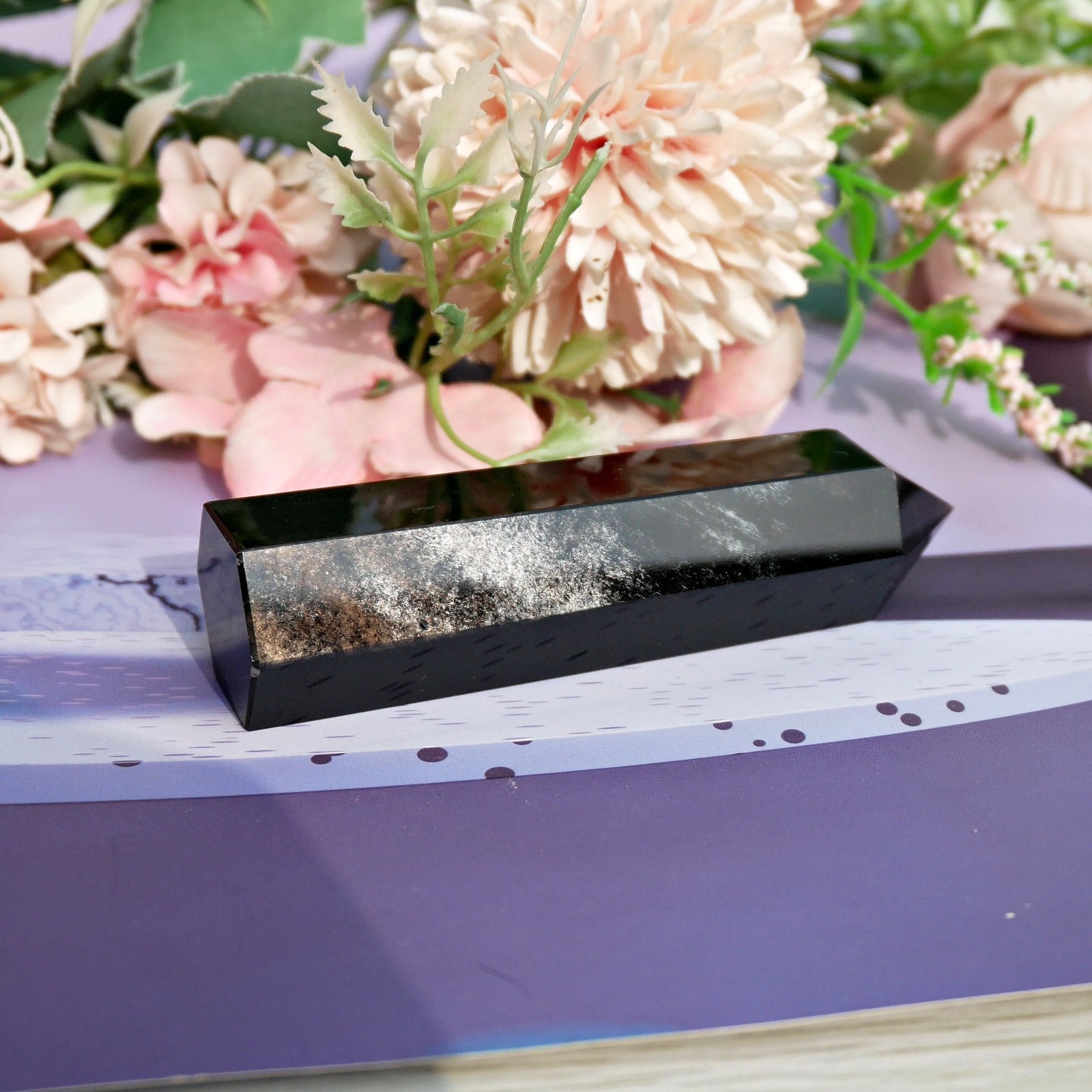 Wholesale 1 LB Silver Sheen Obsidian Points Bulk Lot Crystal Healing Wand Resale