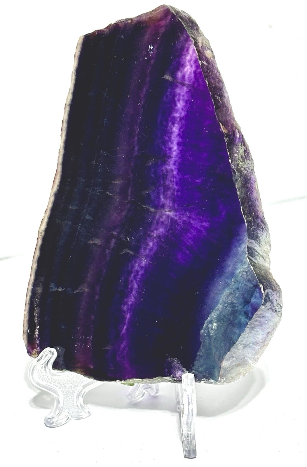 Rainbow Fluorite Crystal Freeform 10.3cm Hight | 7.5cm Width Large Slab 198g