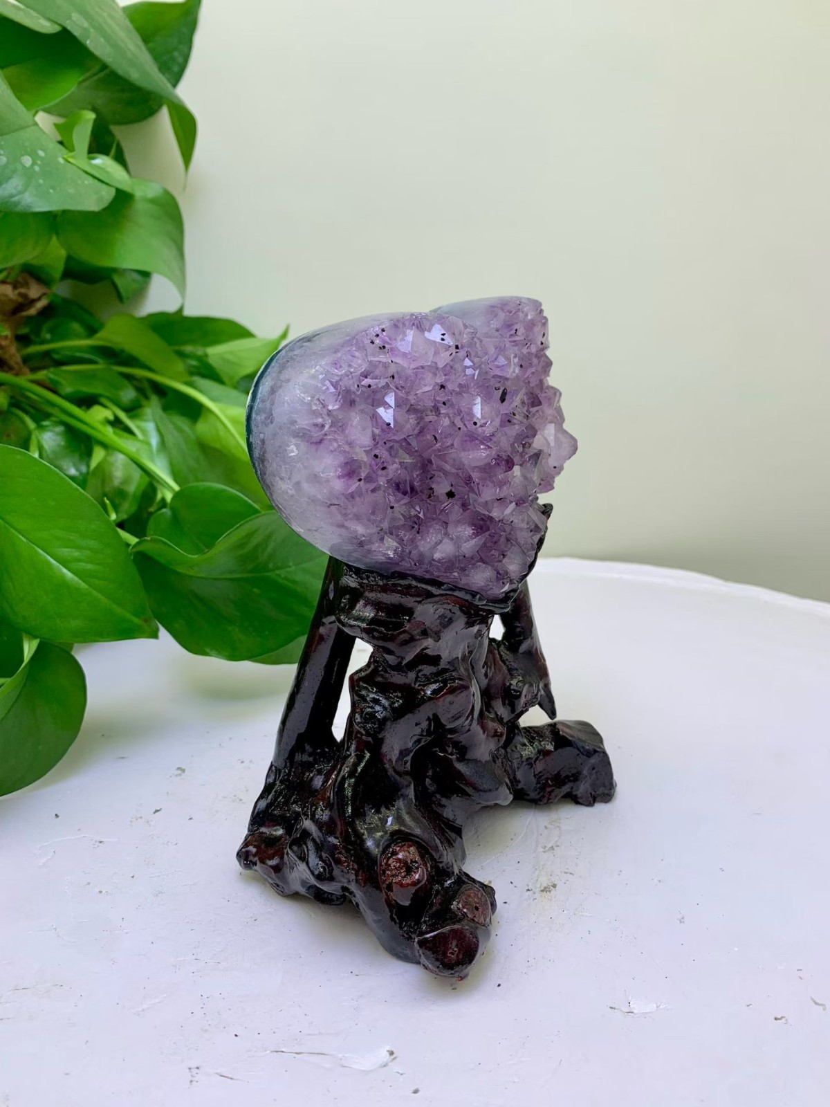 0.8kg Natural Amethyst heart-shaped quartz crystal Healing Ornaments