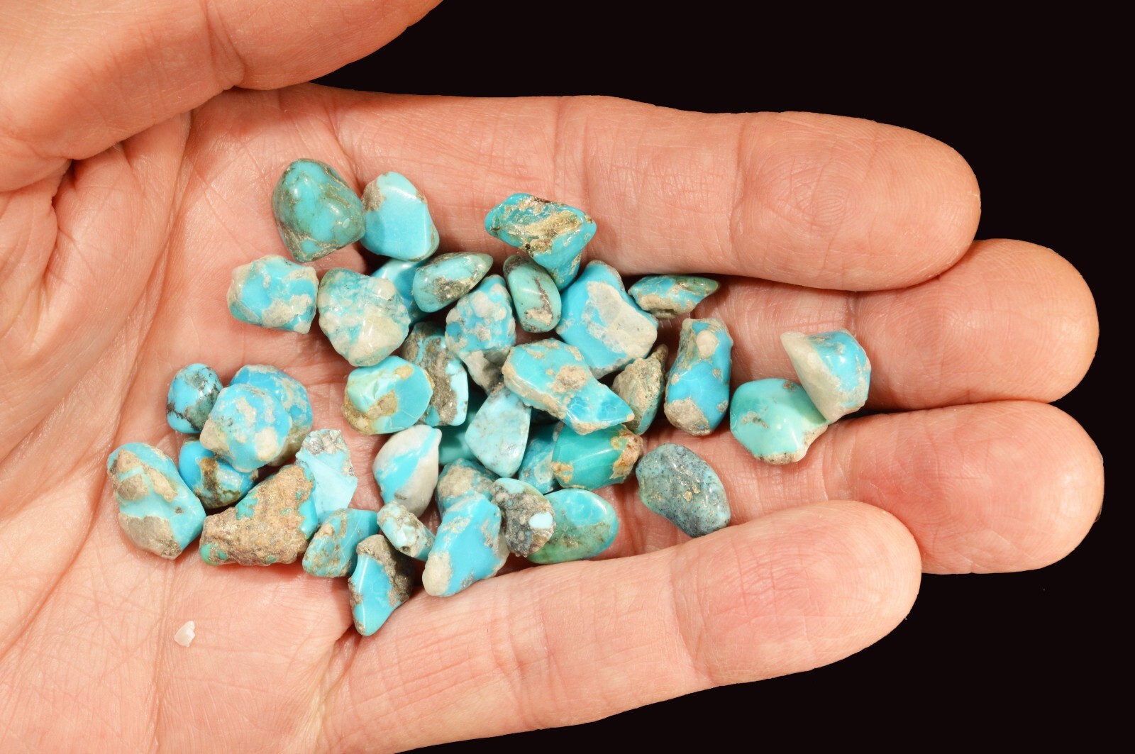 TURQUOISE 3/8″ 40 Gm Lot 200 Ct Raw Rock Mineral Specimen Throat Chakra Crystal