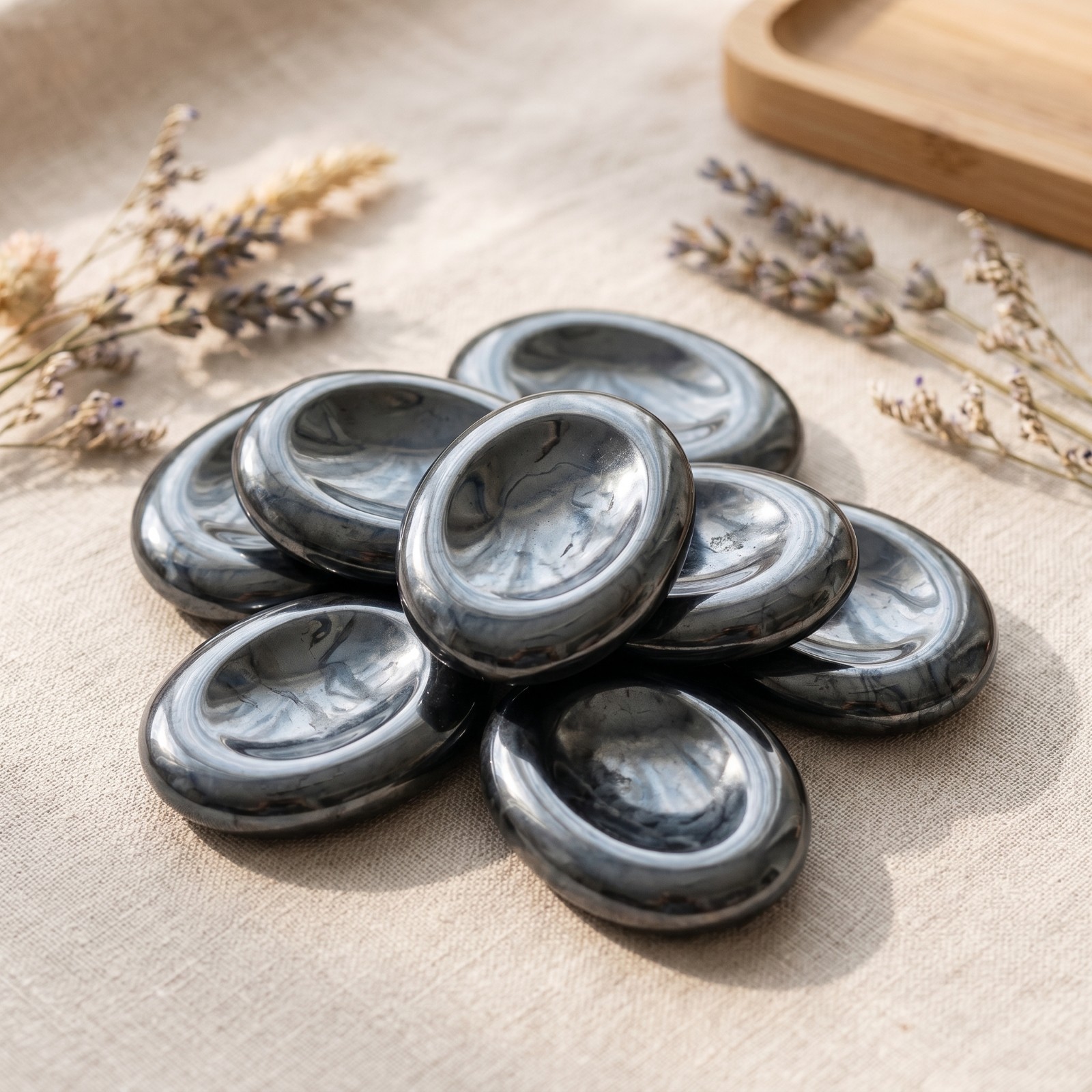 1PC Natural Polished Crystal Worry Stone Stress Relief Pocket Healing Stone