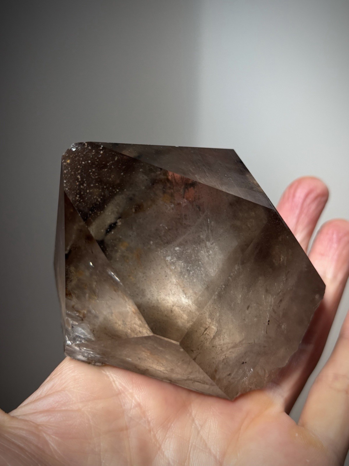Phantom Quartz Crystal Chlorite Quartz Crystal Natural Smoky Quartz Self Healed