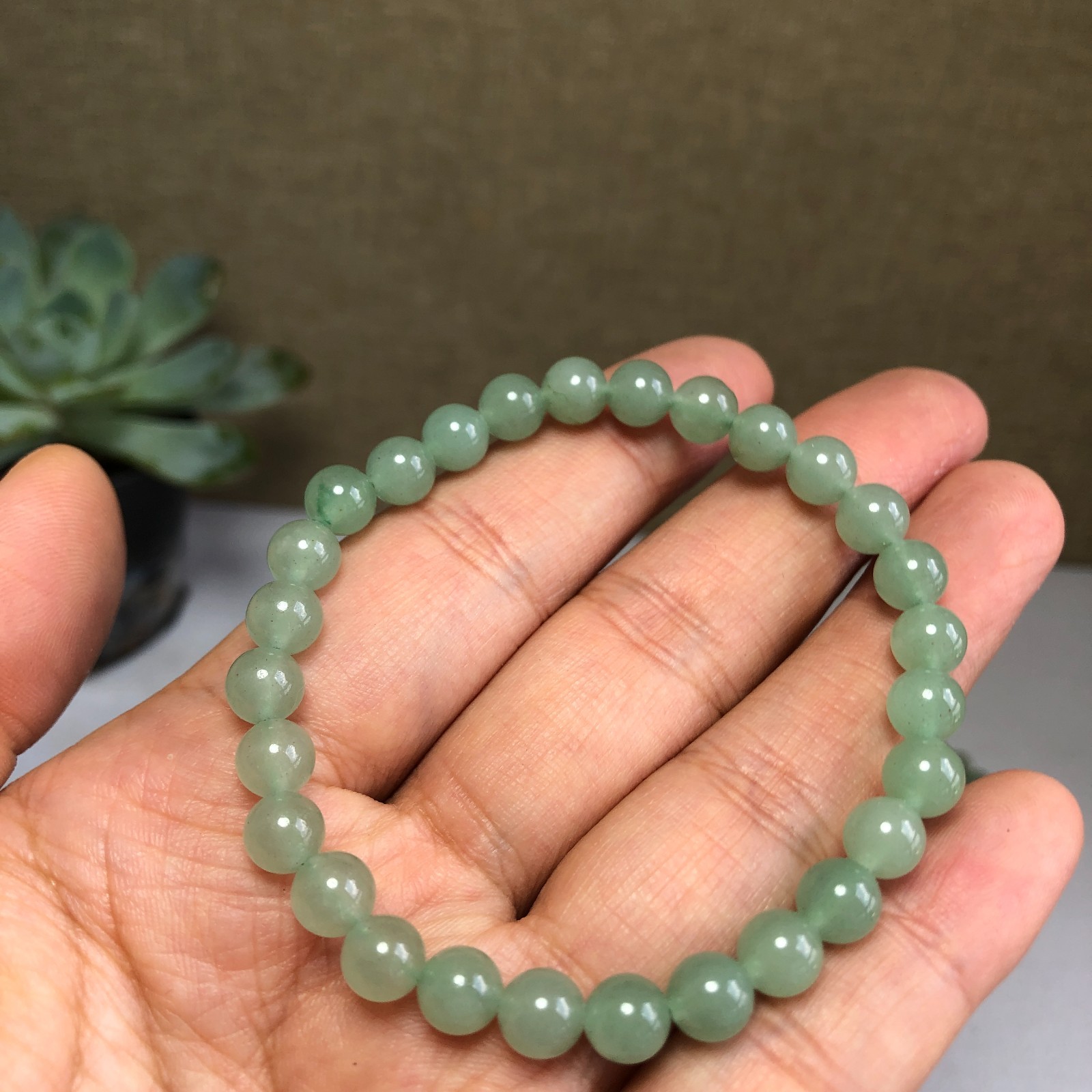 5Pcs Wholesal Natural AVENTURINE Agate Stone bracelets Crystal ball sphere 6mm