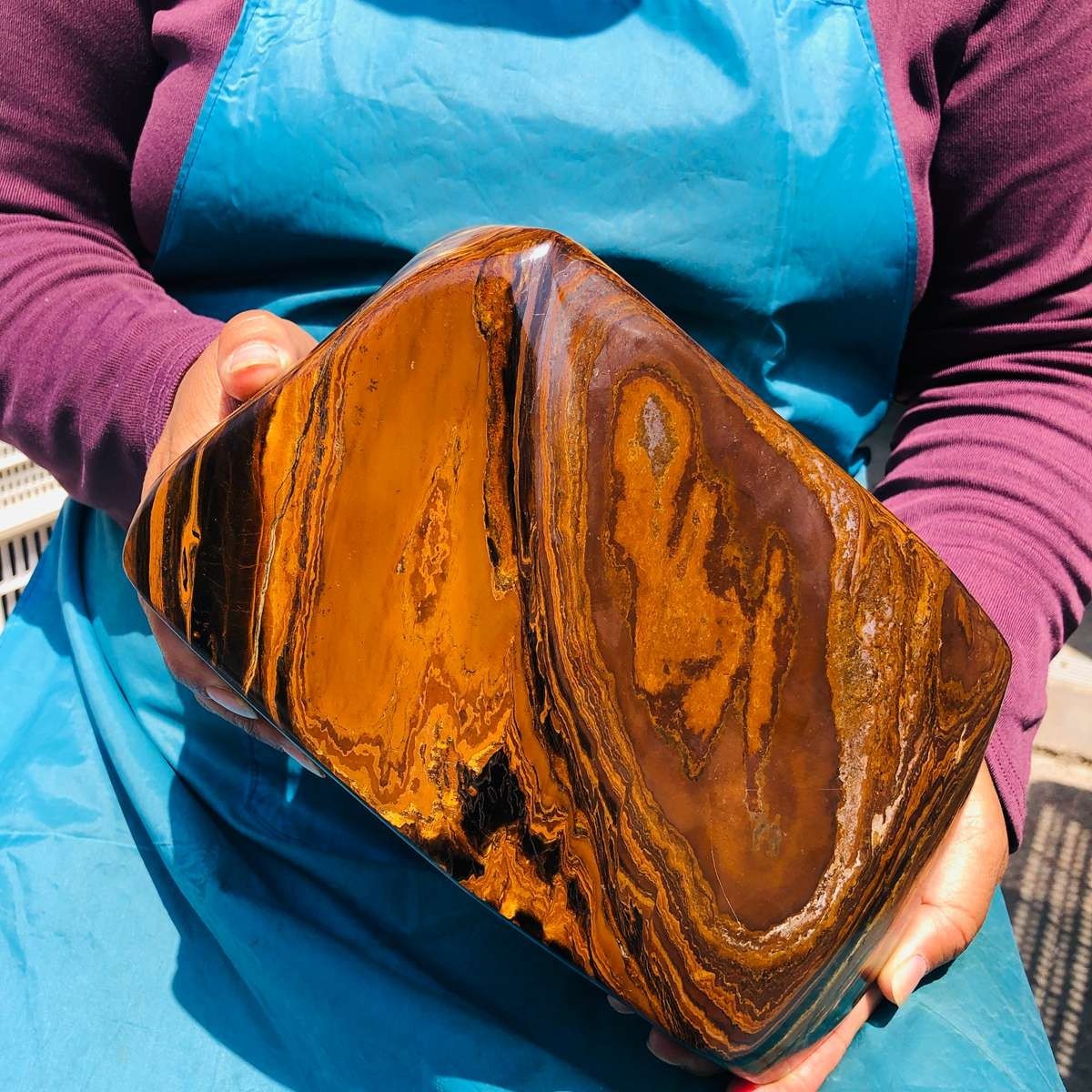 9.52 LB Natural Tiger Eye Polished Specimen Home Decor Raw Healing Stone 5350