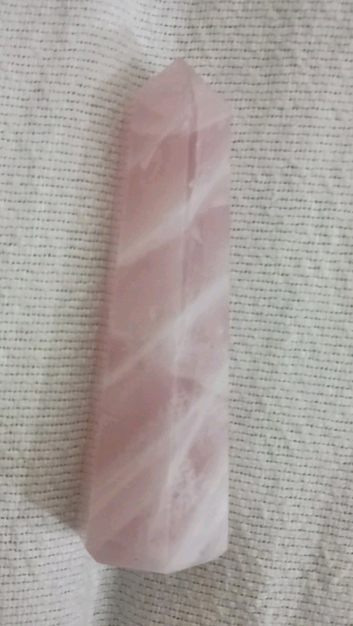 Natural Rose Quartz Crystal Tower Point 3 Inch Standing Pink Gemstone Obelisk
