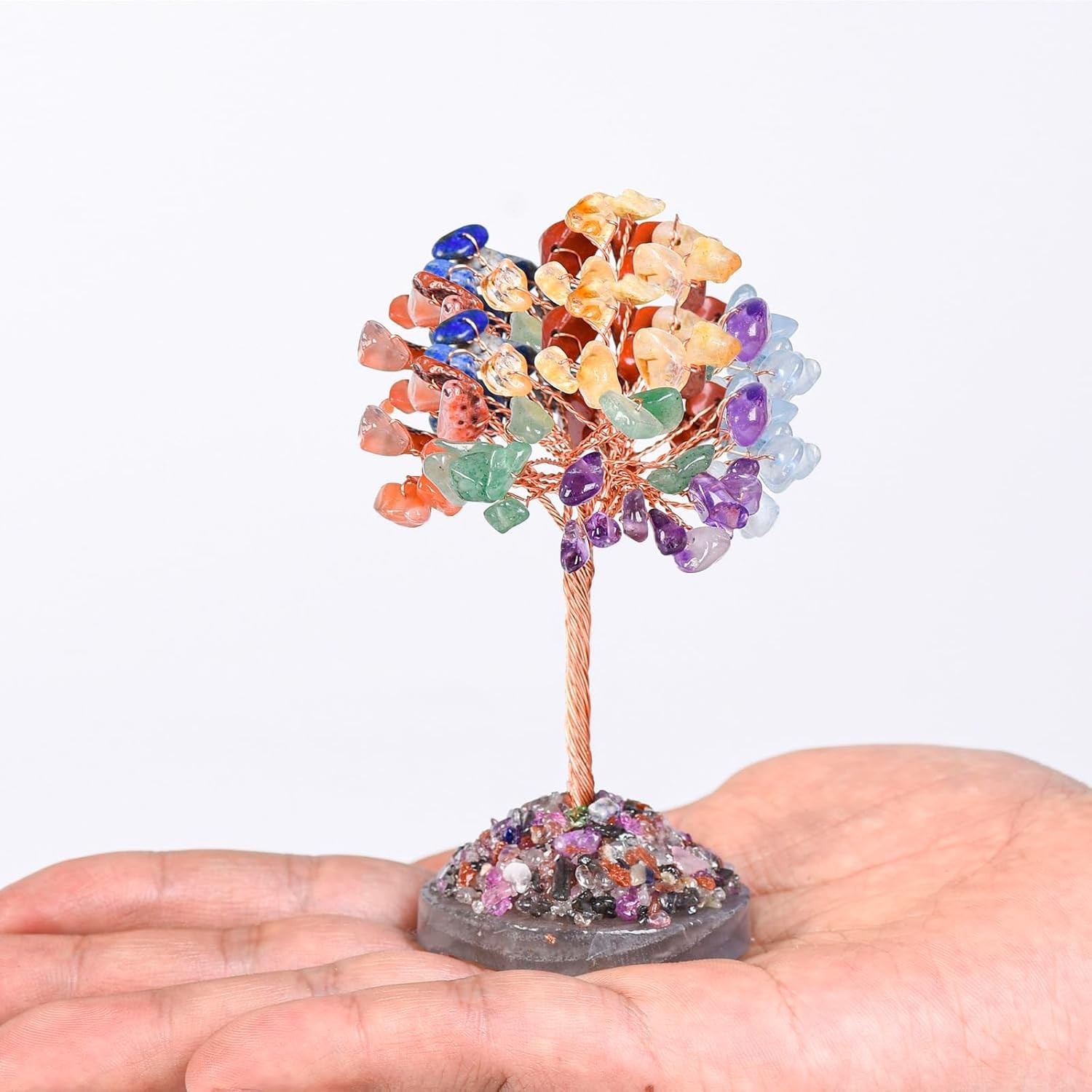 Luxury Seven Chakra Amethyst Crystal Tree – Enchanting Office and Home Decor