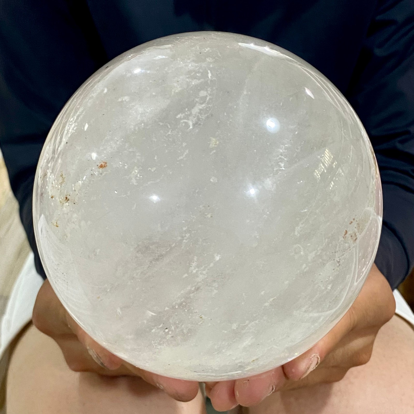 7.03LB Natural clear quartz sphere quartz crystal ball reiki Energy healing