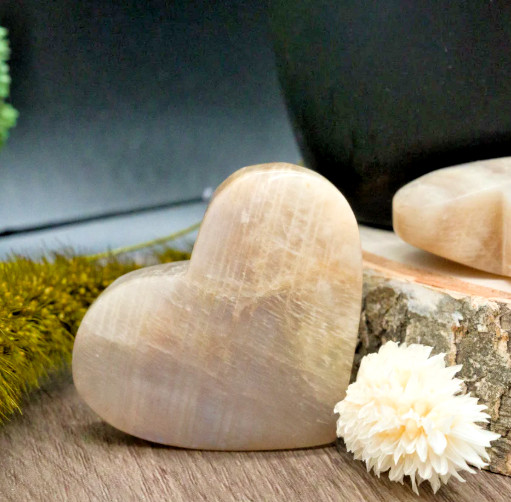 Original Rainbow Moonstone Heart Stone Moonstone Stone Birthday Gift Home Decor