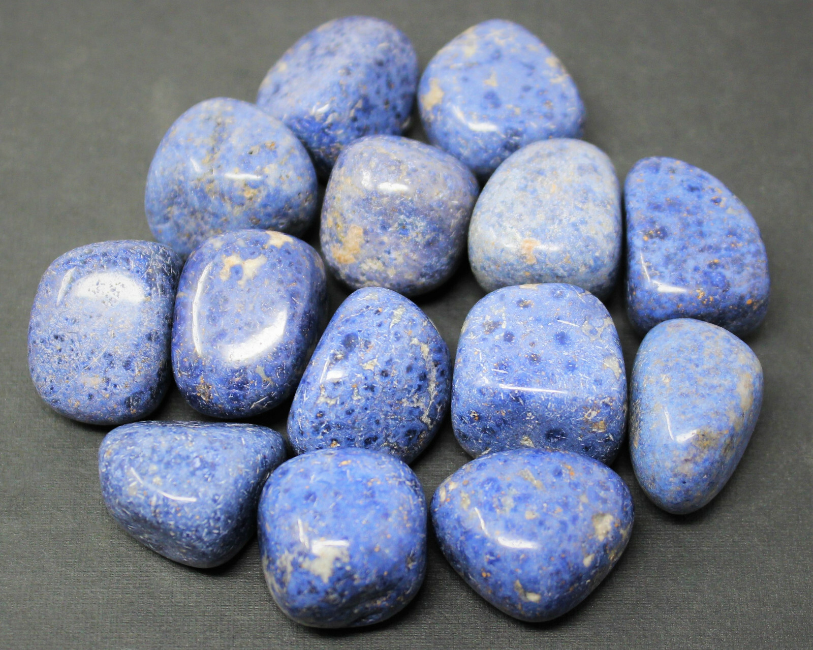 Dumortierite 3 Medium / Large Tumbled Stones Crystal Healing Gemstone
