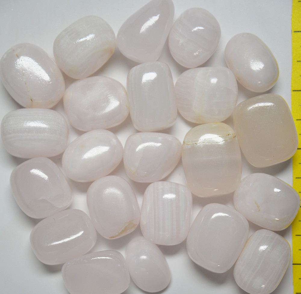 CALCITE PINK medium (18 to 25mm) polished stones. 1 lb bulk