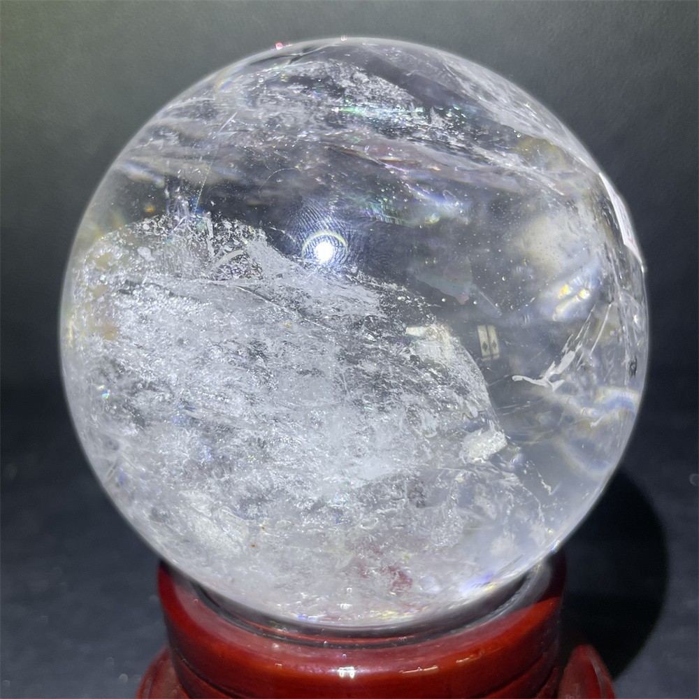 2.3LB 3.3″ Natural A++ Top Clear Crystal Quartz Sphere Energy Ball Healing Decor