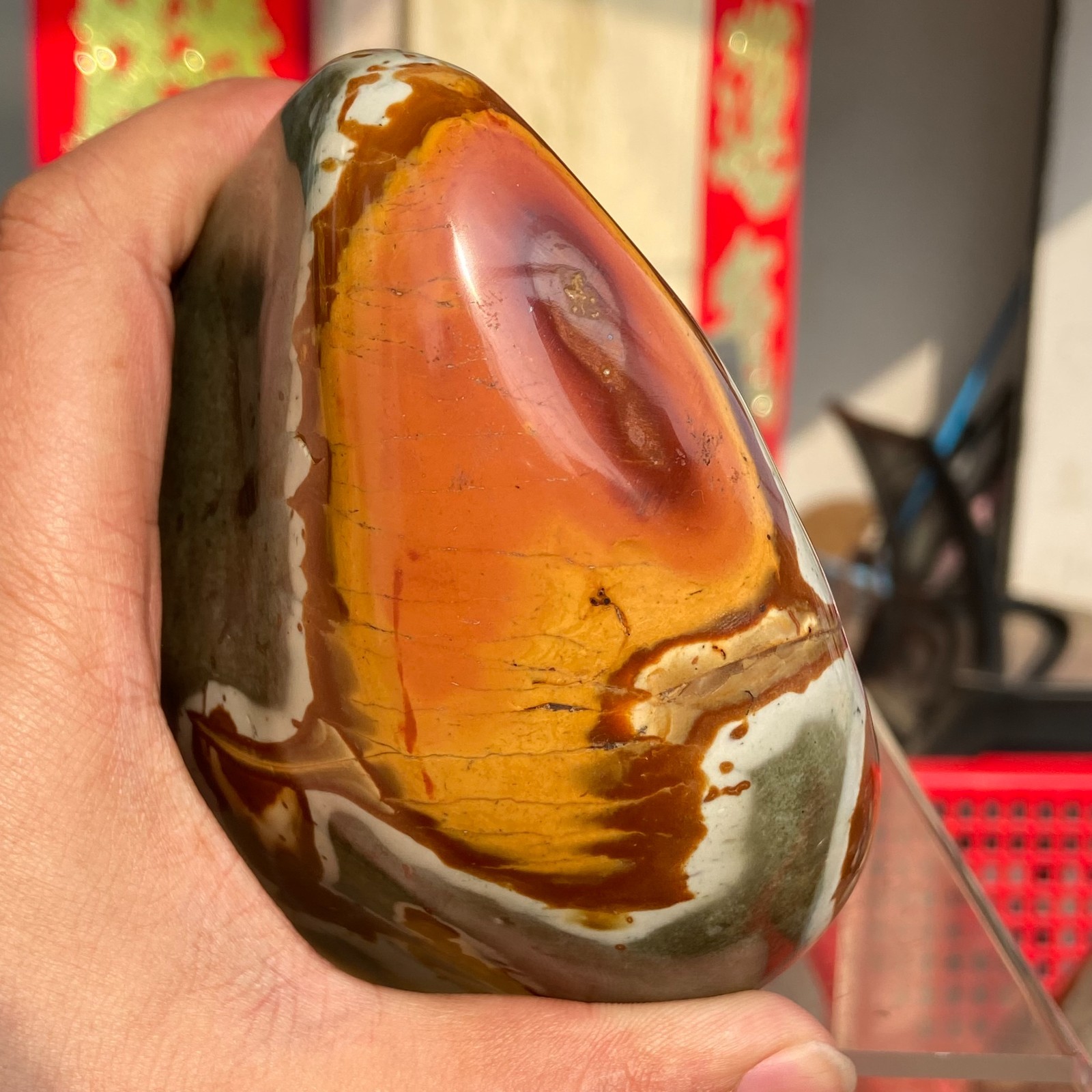 3.02LB Large Polychrome Ocean Landscape Jasper Stone Mineral Display Specimen
